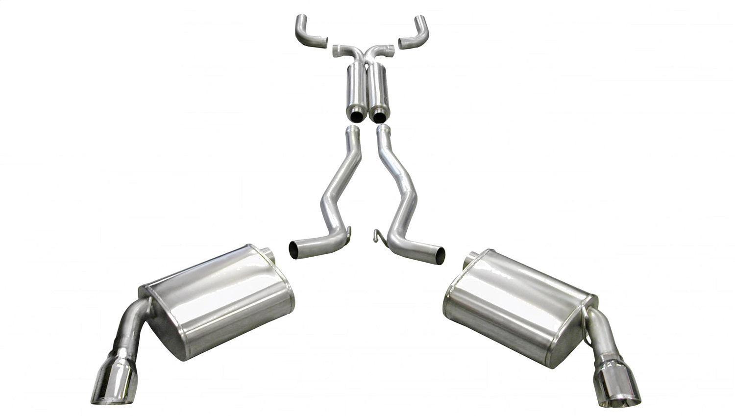 Corsa Performance 14952 2.5in. Cat-Back Dual Rear Exit with Single 4.0in. Polished Pro-Series Tips Corsa Performance 14952