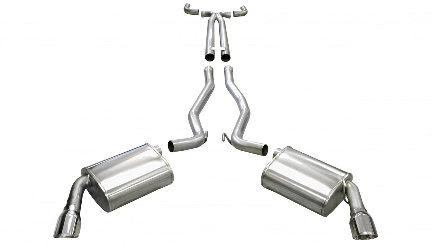 Corsa Performance 14954 2.5in. Cat-Back Dual Rear Exit with Single 3.5in. Polished Pro-Series Tips Corsa Performance 14954