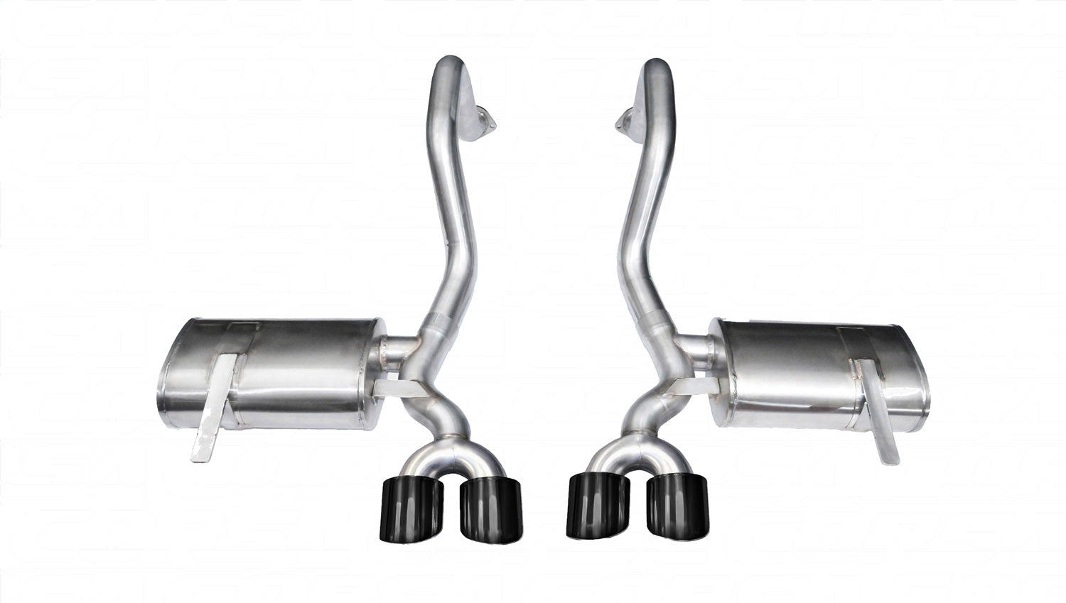 Corsa Performance 14961BLK 2.5in. Axle-Back Dual Rear Exit with Twin 4.0in. Black PVD Pro-Series Tips Corsa Performance 14961BLK
