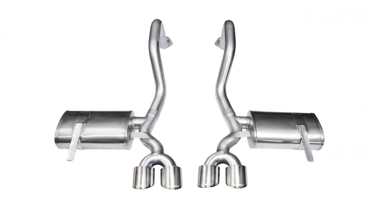 Corsa Performance 14961 2.5in. Axle-Back Dual Rear Exit with Twin 4.0in. Polished Pro-Series Tips Corsa Performance 14961