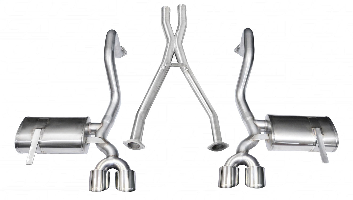 Corsa Performance 14962 2.5in. Cat-Back Dual Rear Exit with Twin 4.0in. Polished Pro-Series Tips Corsa Performance 14962