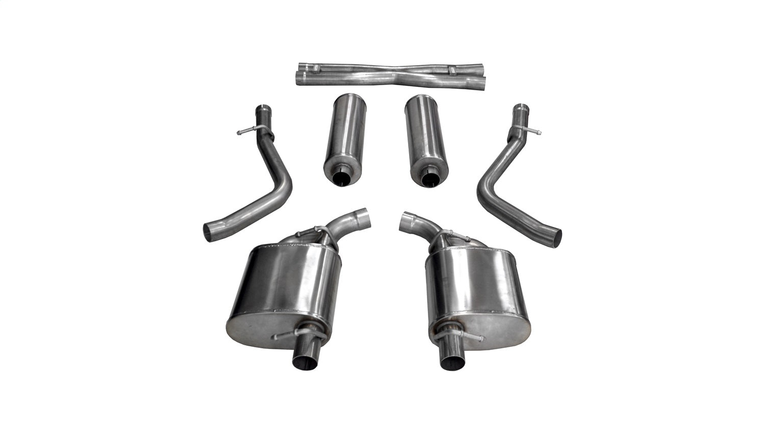 Corsa Performance 14972 2.5in. Cat-Back Dual Rear Exit without Tips Corsa Performance 14972