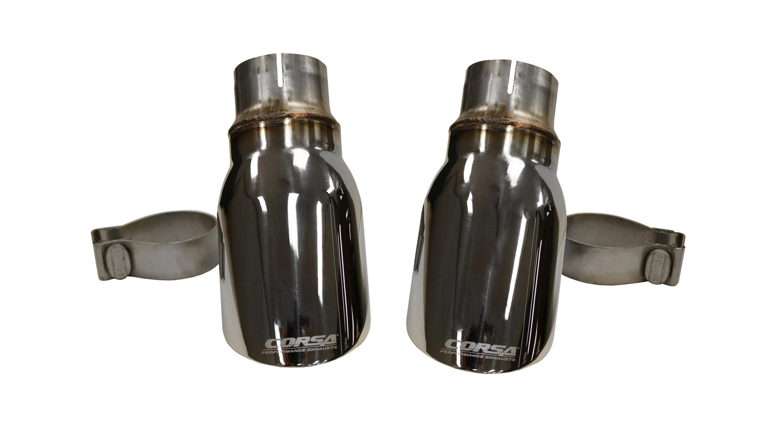 Corsa Performance 14977 Single 4.0in. Polished Pro-Series Tip Kit (Clamps Included) Corsa Performance 14977