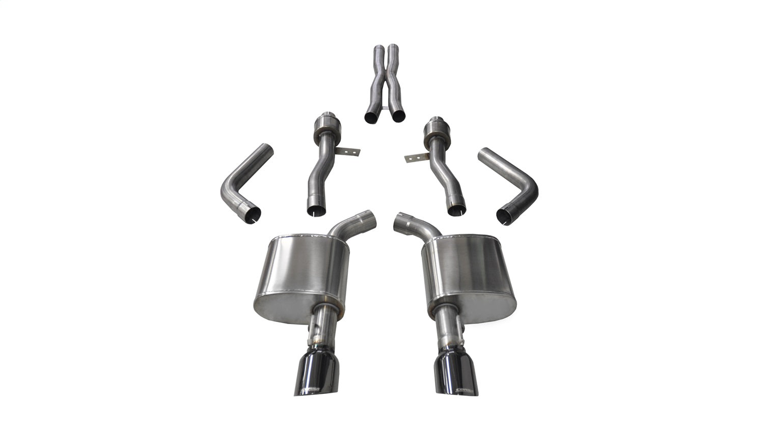 Corsa Performance 14995BLK 2.75in. Cat-Back Dual Rear Exit with Single 4.5in. Black PVD Pro-Series Tips Corsa Performance 14995BLK