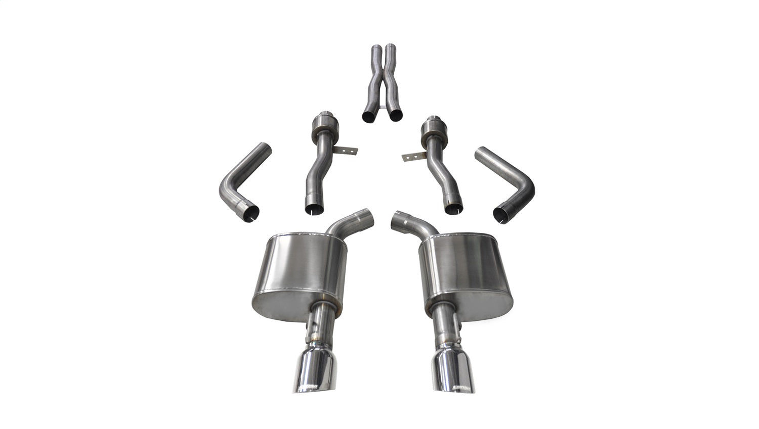 Corsa Performance 14995 2.75in. Cat-Back Dual Rear Exit with Single 4.5in. Polished Pro-Series Tips Corsa Performance 14995