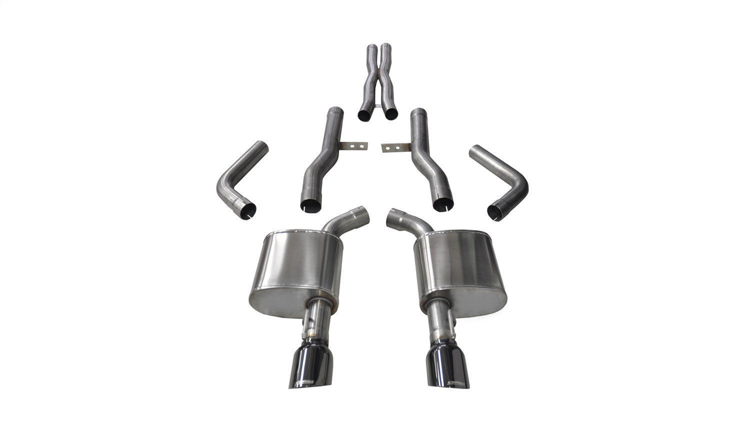 Corsa Performance 14996BLK 2.75in. Cat-Back Dual Rear Exit with Single 4.5in. Black PVD Pro-Series Tips Corsa Performance 14996BLK