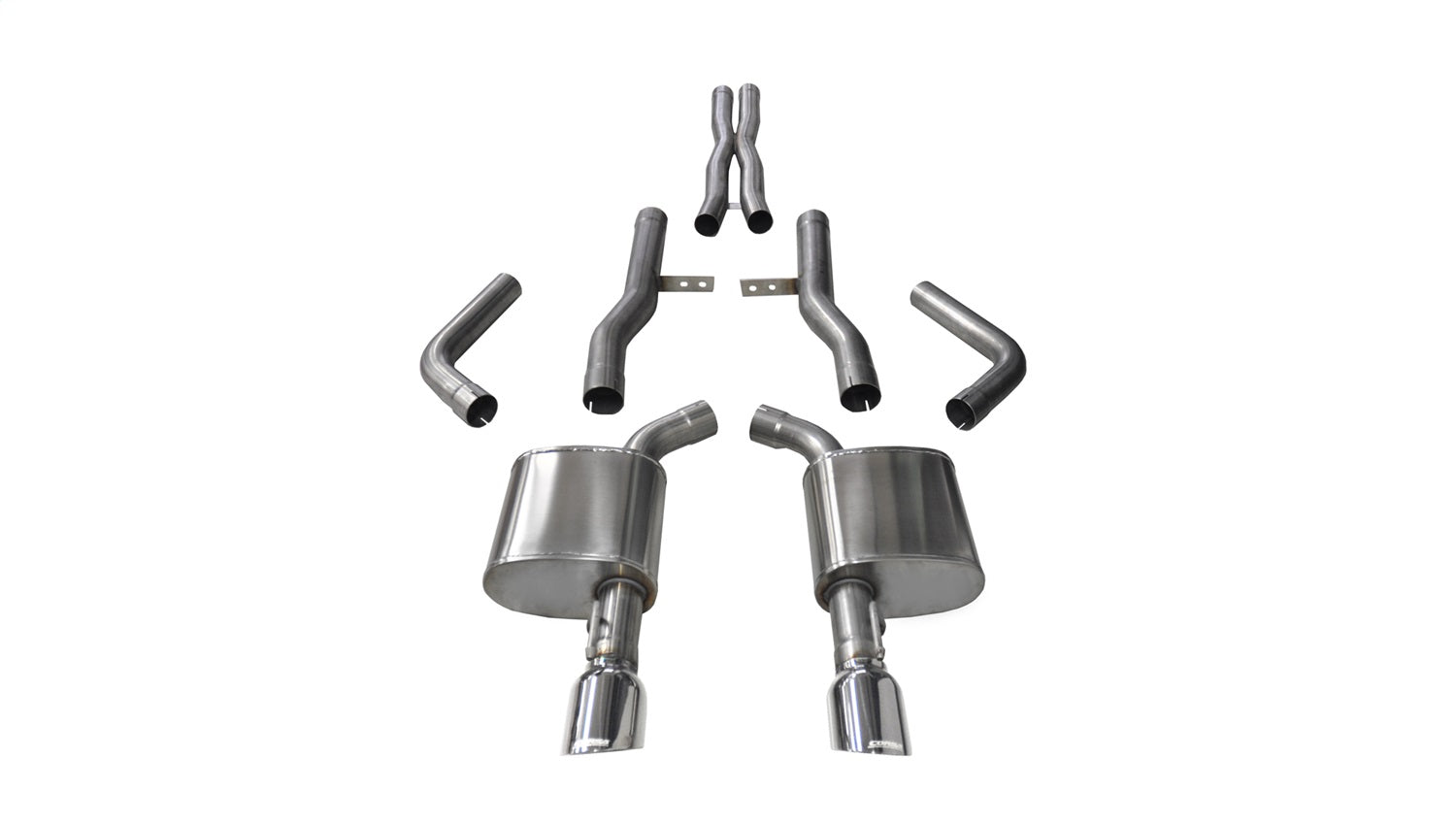 Corsa Performance 14996 2.75in. Cat-Back Dual Rear Exit with Single 4.5in. Polished Pro-Series Tips Corsa Performance 14996