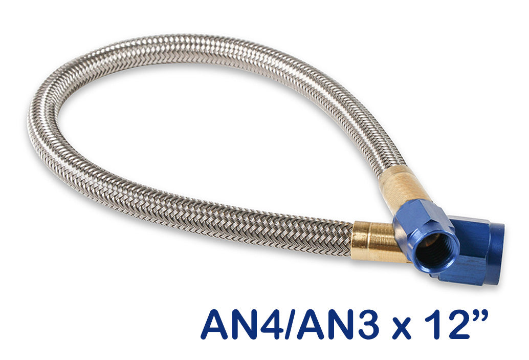 NOS/Nitrous Oxide System 15340NOS 12in. Nitrous Hose -4an/-3an- Blue Ends NOS/Nitrous Oxide System 15340NOS
