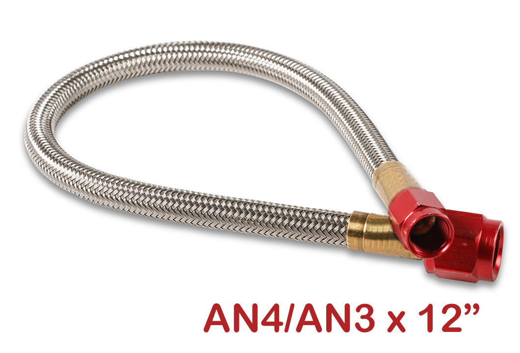 NOS/Nitrous Oxide System 15341NOS 12in. Nitrous Hose -4an/-3an- Red Ends NOS/Nitrous Oxide System 15341NOS