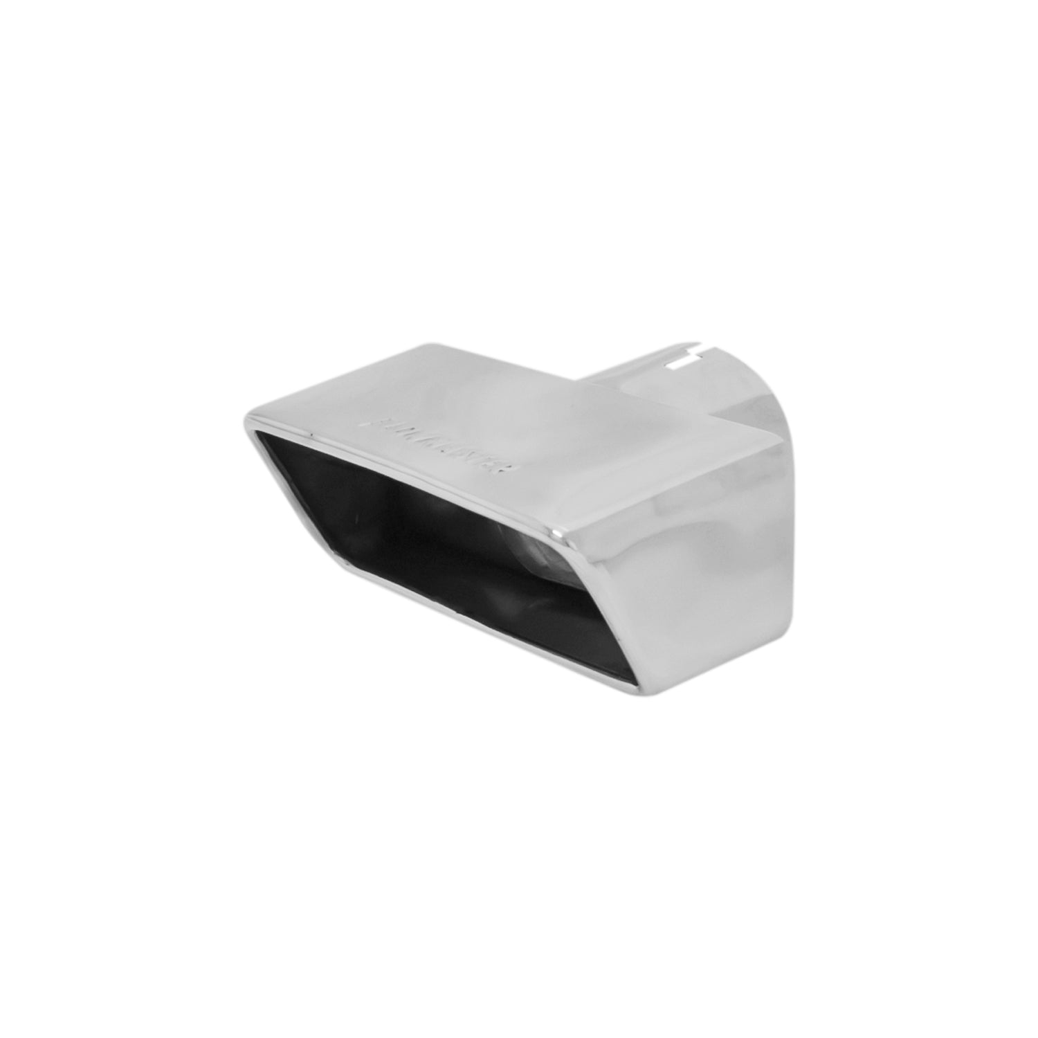 Exhaust Tip - 3.00 x 7.00 in. Rectangle Polished SS Fits 3 in. Tubing - Left
