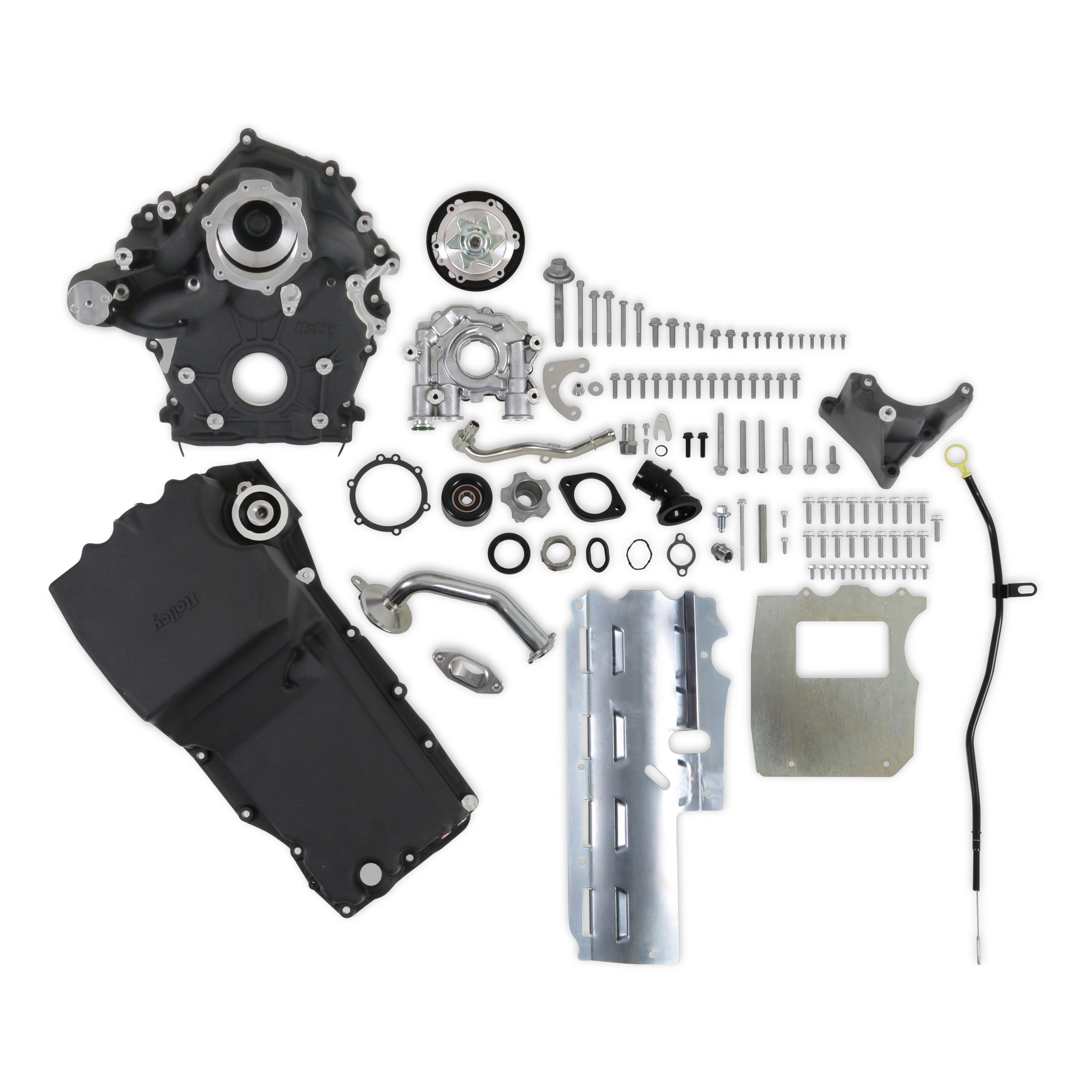- With Holley Swap Oil Pan and Pump - Base Kit - Black