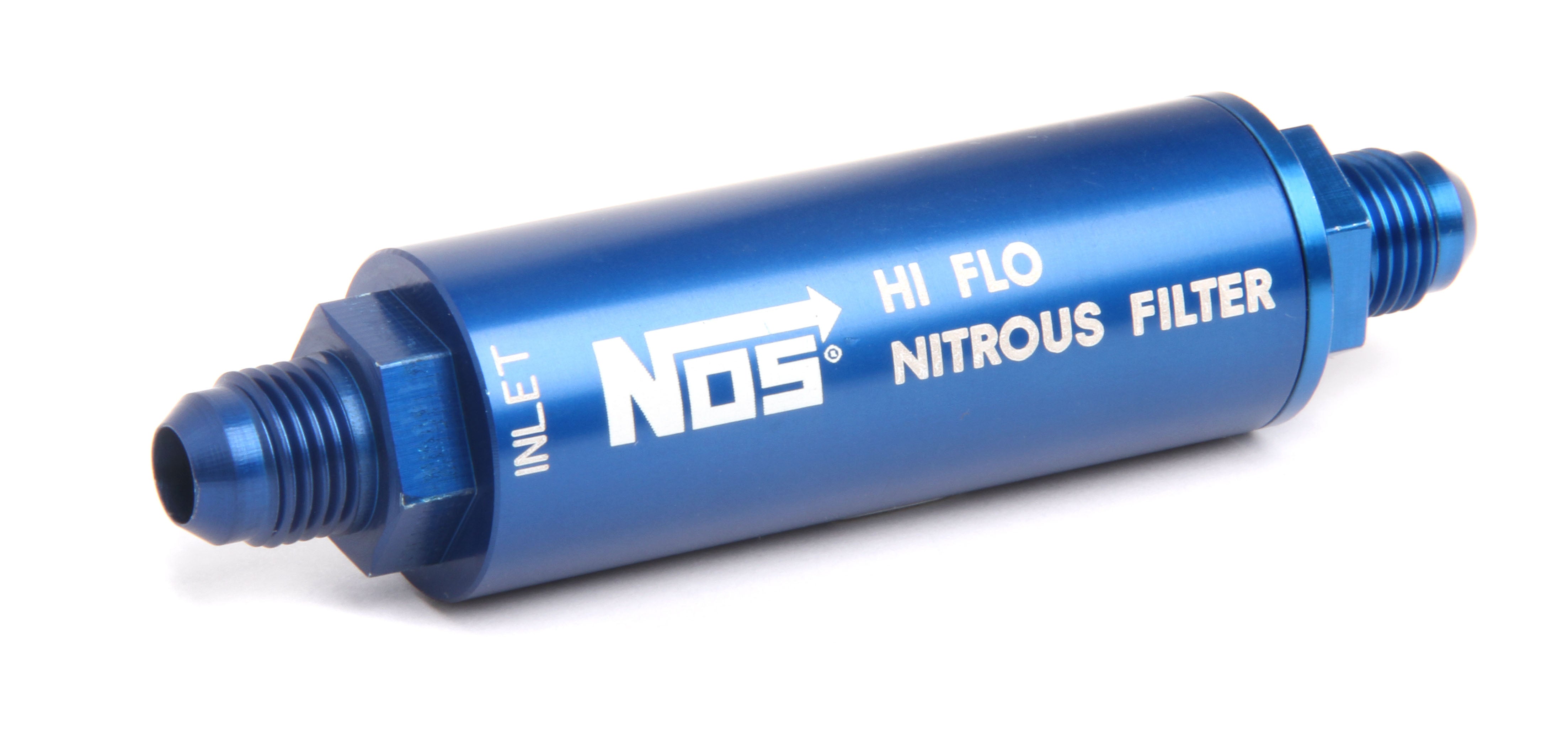 NOS/Nitrous Oxide System 15552NOS Nitrous Filter High Pressure; -6AN x -6AN; In-Line Billet Aluminum; Blue; NOS/Nitrous Oxide System 15552NOS