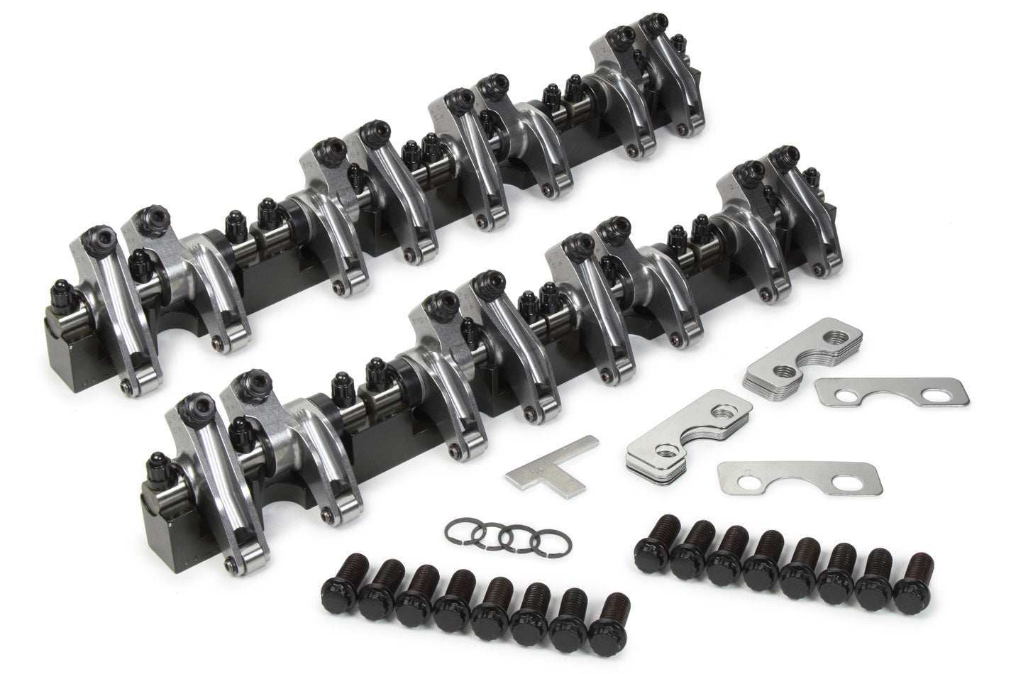 T&D Machine 2126S-165PLUS100/155 SBC Shaft Rocker Arm Kit w/Dart 13 degree Heads T&D Machine 2126S-165PLUS100/155
