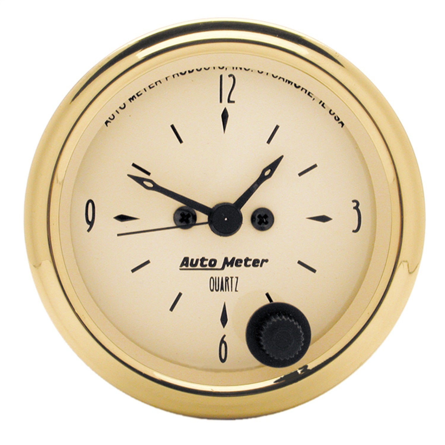 AutoMeter 1586 GAUGE; CLOCK; 2 1/16in.; 12HR; ANALOG; GOLDEN OLDIES AutoMeter 1586