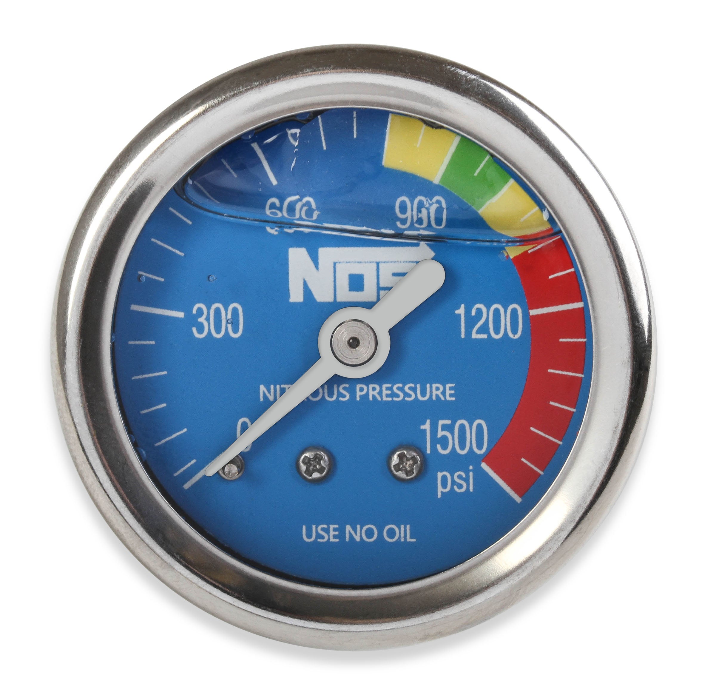 NOS Nitrous Gauge, Blue, 1-1/2", Liquid Filled