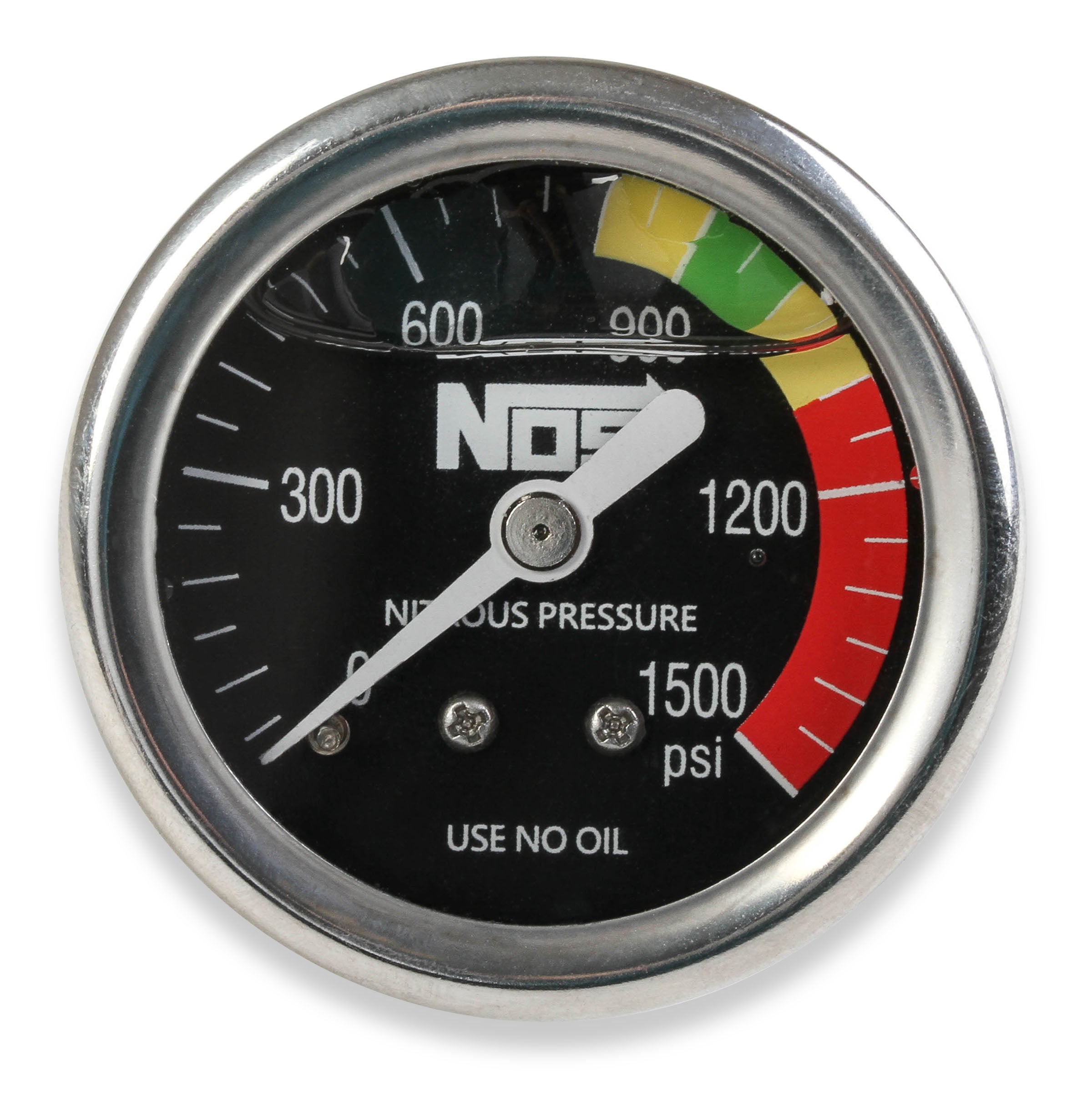 NOS Nitrous Gauge, Black, 1-1/2", Liquid Filled
