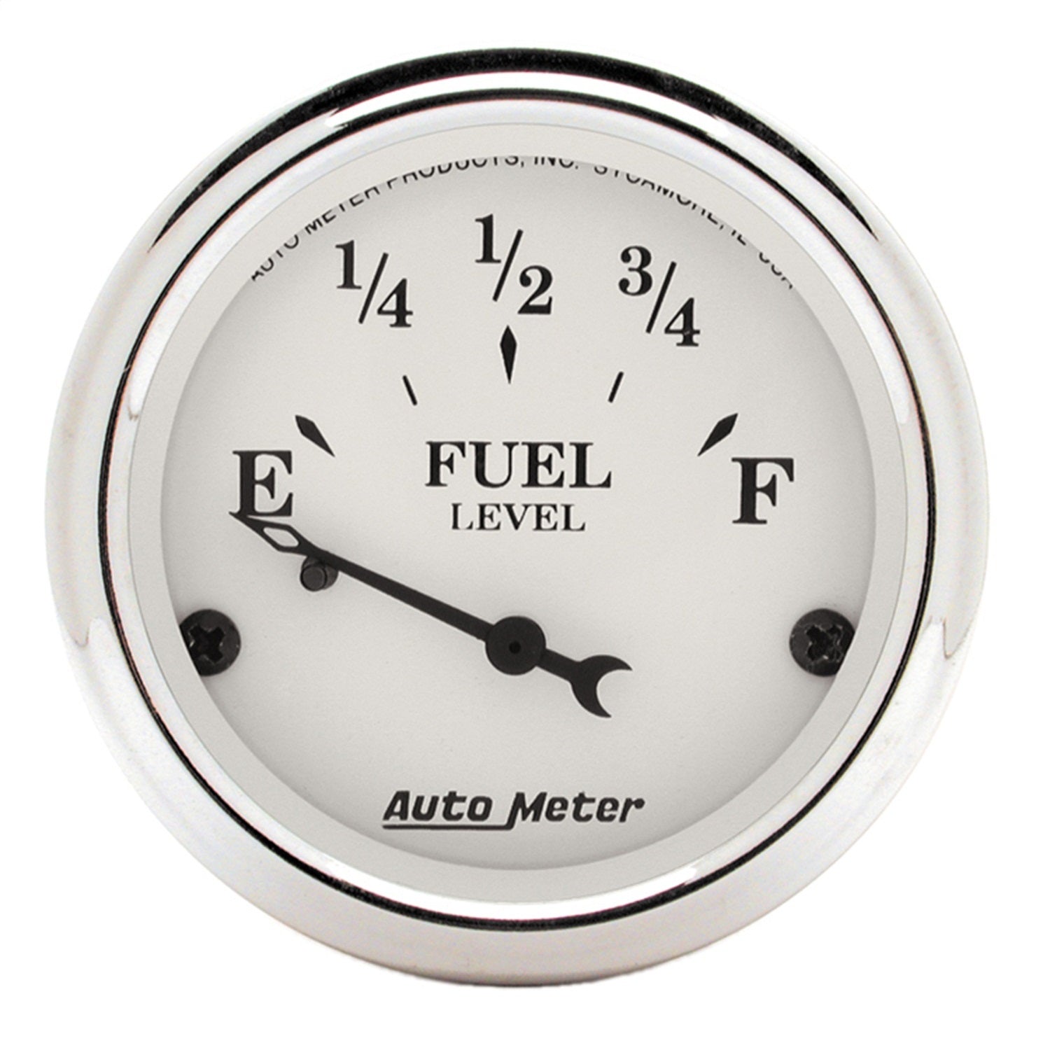 AutoMeter 1605 GAUGE; FUEL LEVEL; 2 1/16in.; 73OE TO 10OF; ELEC; OLD TYME WHITE AutoMeter 1605