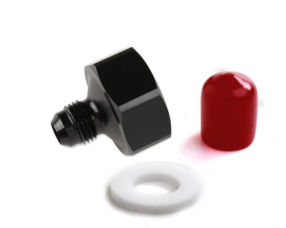 NOS Black T7075 aluminum 6AN-660 Bottle Nut Adapter