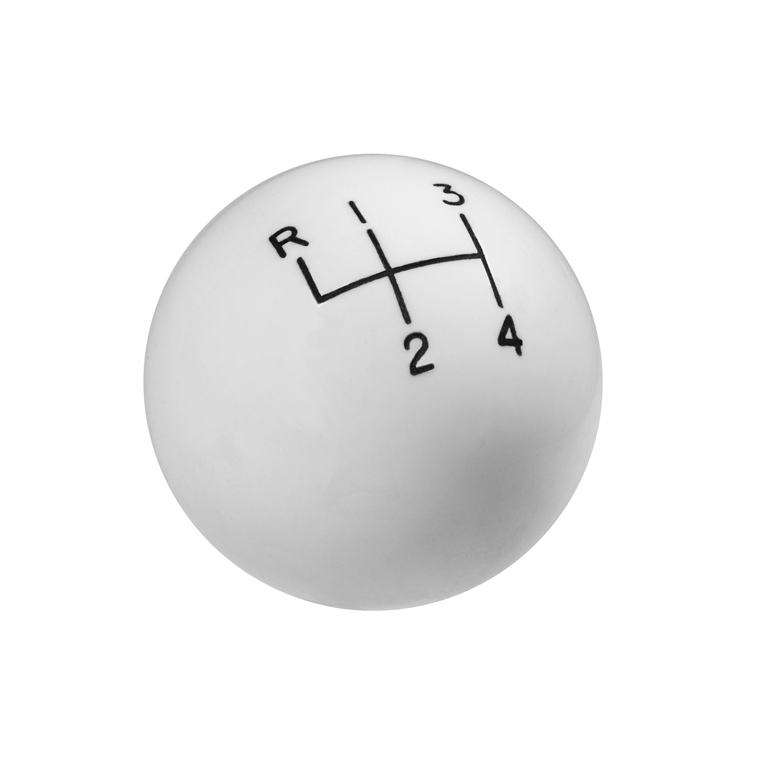 Hurst 1630002 Classic Shifter Knob; 4 Speed; 3/8 in.-24 Threads; White; Hurst 1630002