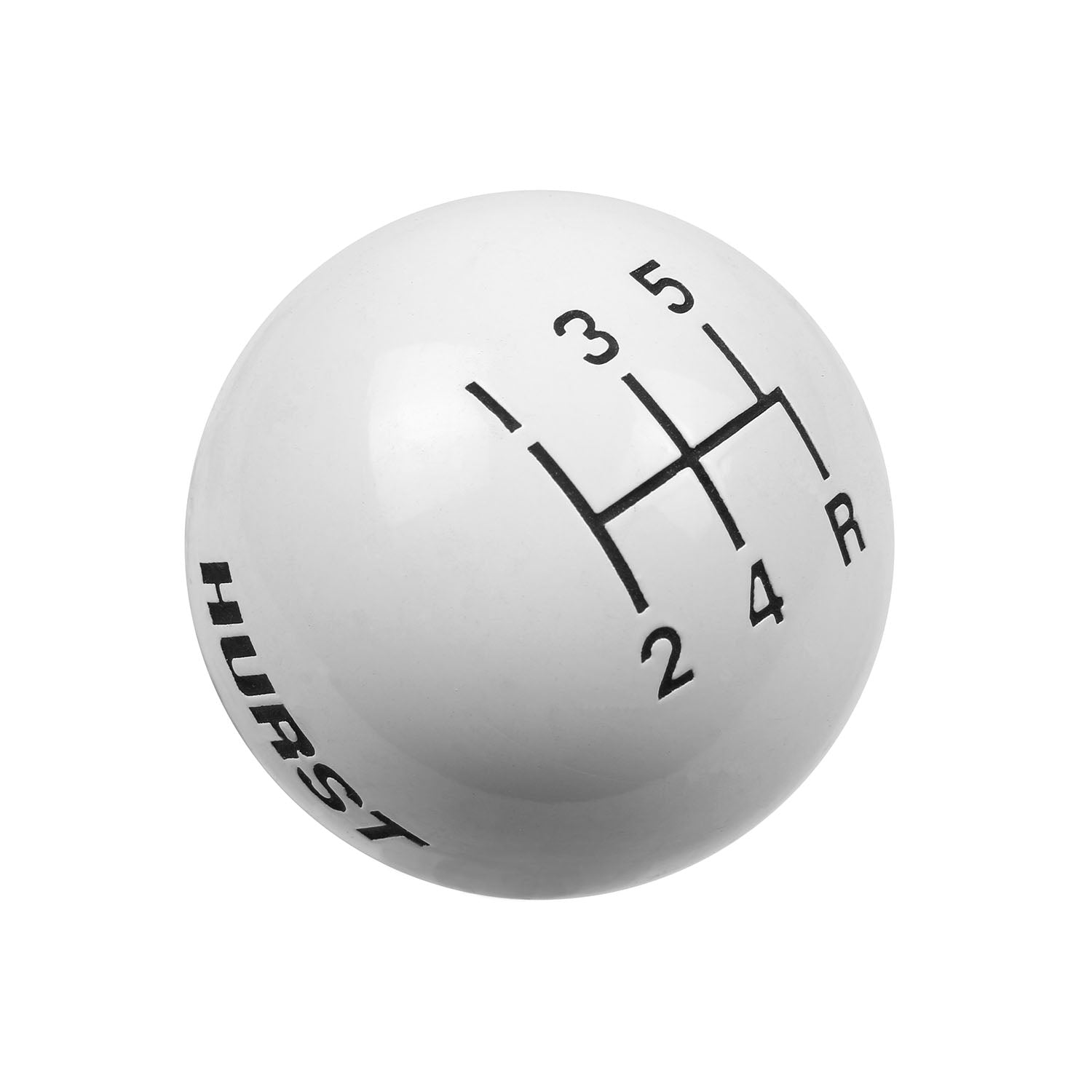 Hurst 1630025 Shifter Knob; White 5-Speed; 3/8 in. 16 Threads; Hurst 1630025