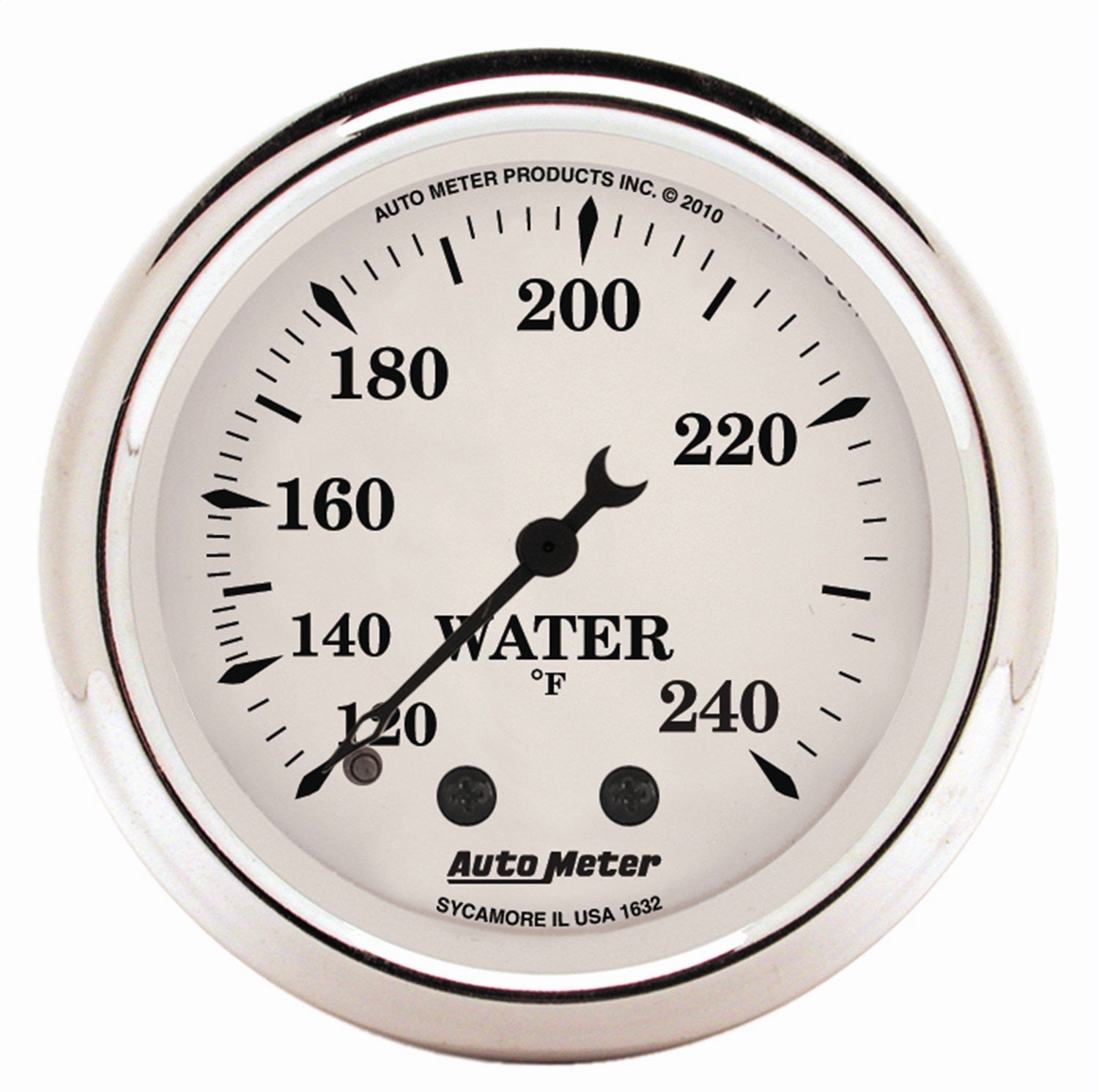 AutoMeter 1632 GAUGE; WATER TEMP; 2 1/16in.; 120-240deg.F; MECH; OLD TYME WHITE AutoMeter 1632