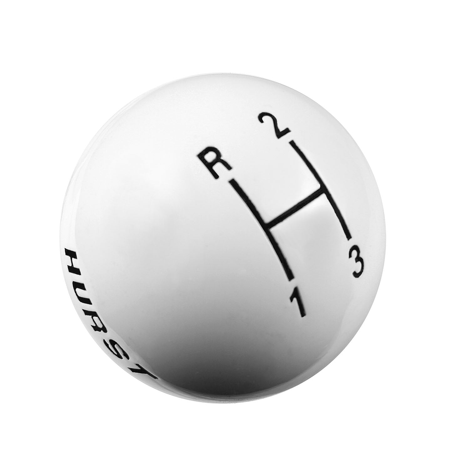 Hurst 1637624 Shifter Knob; White 3-Speed; 3/8 in. 16 Threads; Hurst 1637624