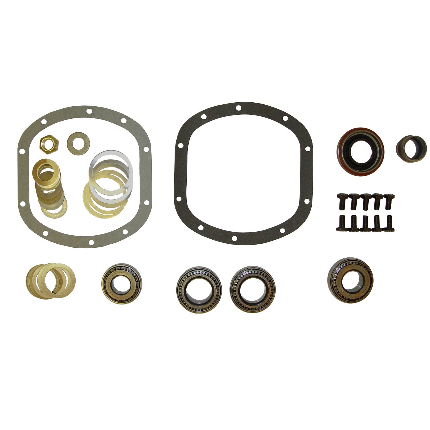 Omix 16501.03 Differential Rebuild Kit; Front; Dana 30; Incl. Bearings/Seal/Shim Set/Hardware; Omix 16501.03