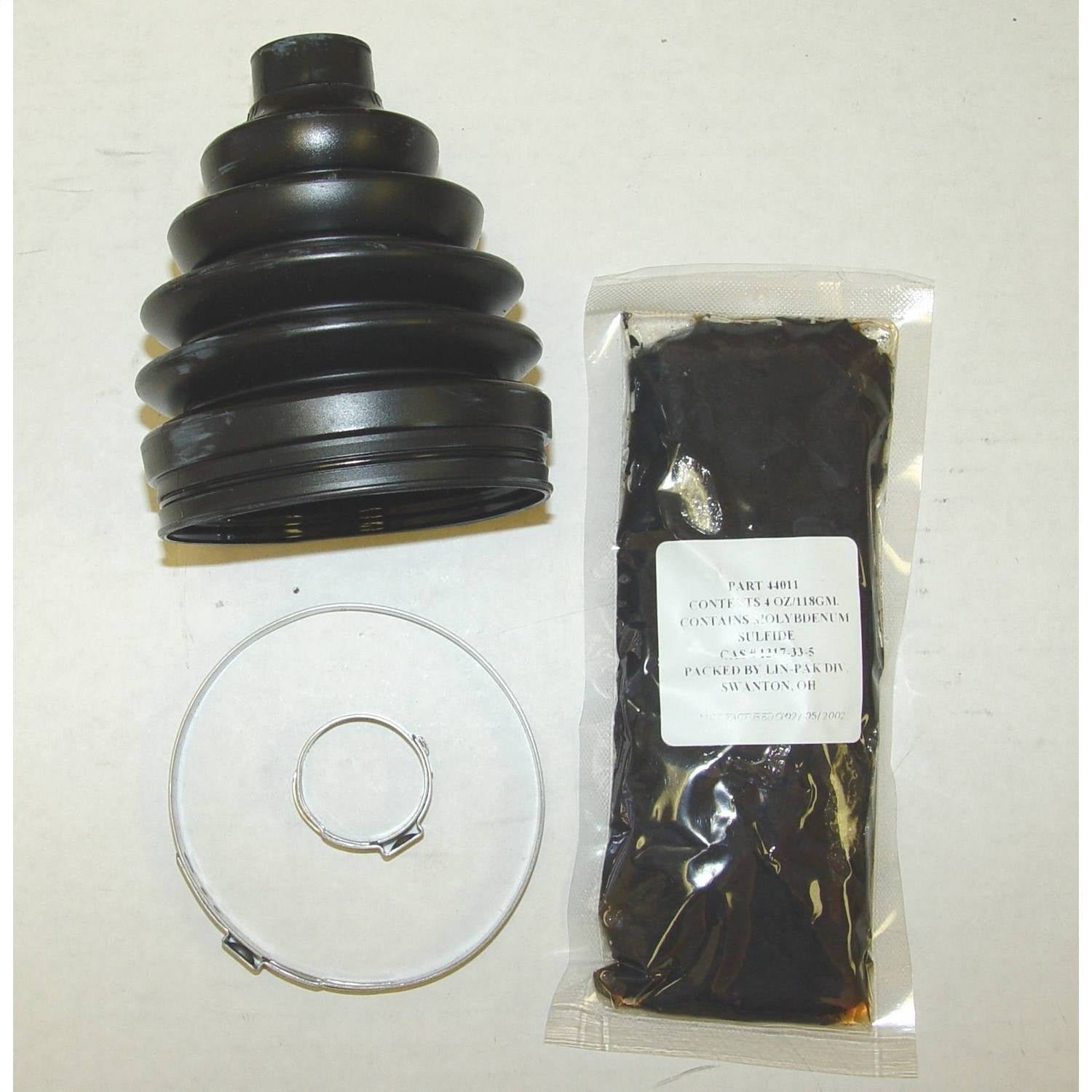 Omix 16527.30 Axle CV Boot Kit; Front; Dana 30; Reverse; Incl. Boot/Clamps/Grease; Omix 16527.30