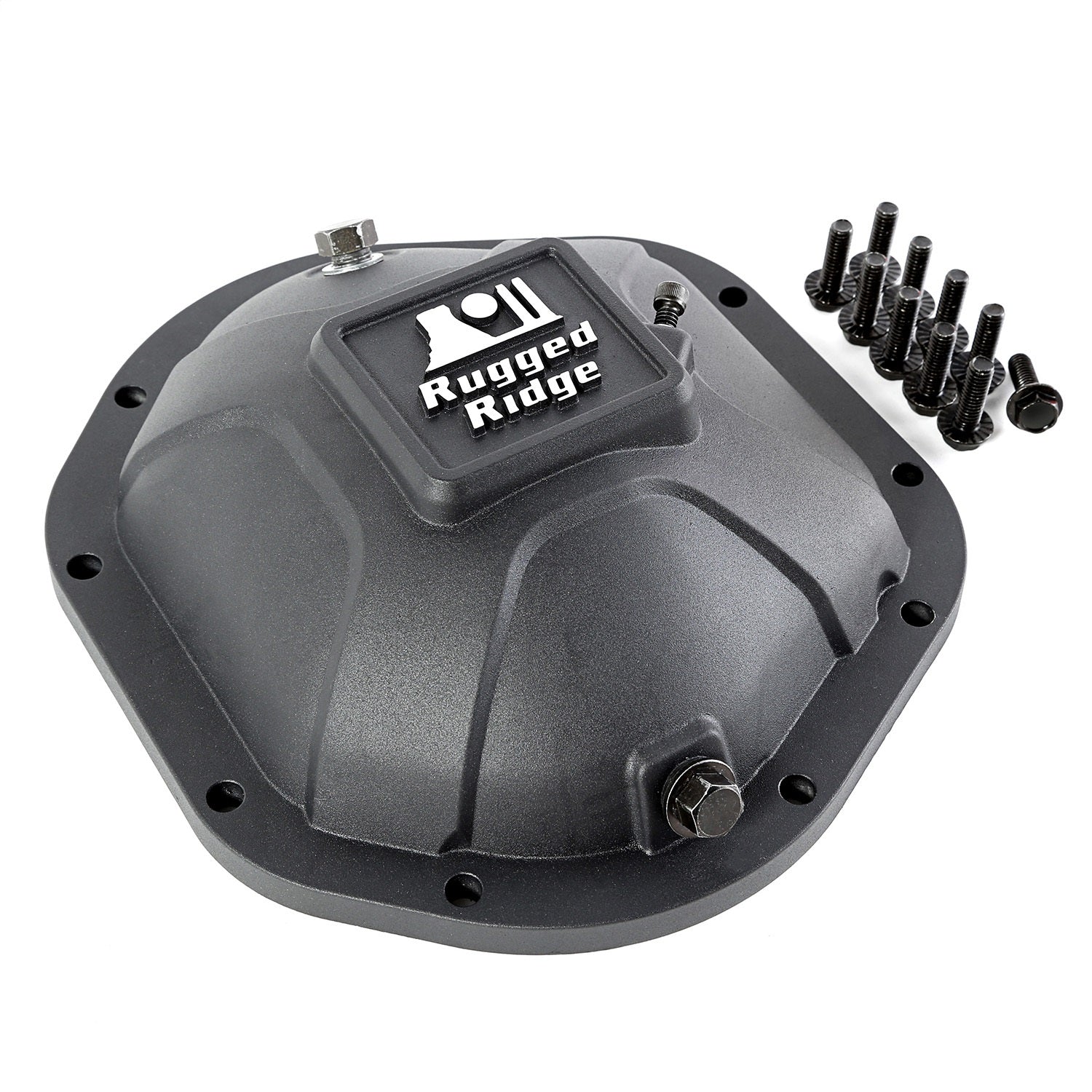 Rugged Ridge 16595.12 Boulder Differential Cover; Front; Rear; Black; For Use w/Dana 44 Axle; Rugged Ridge 16595.12