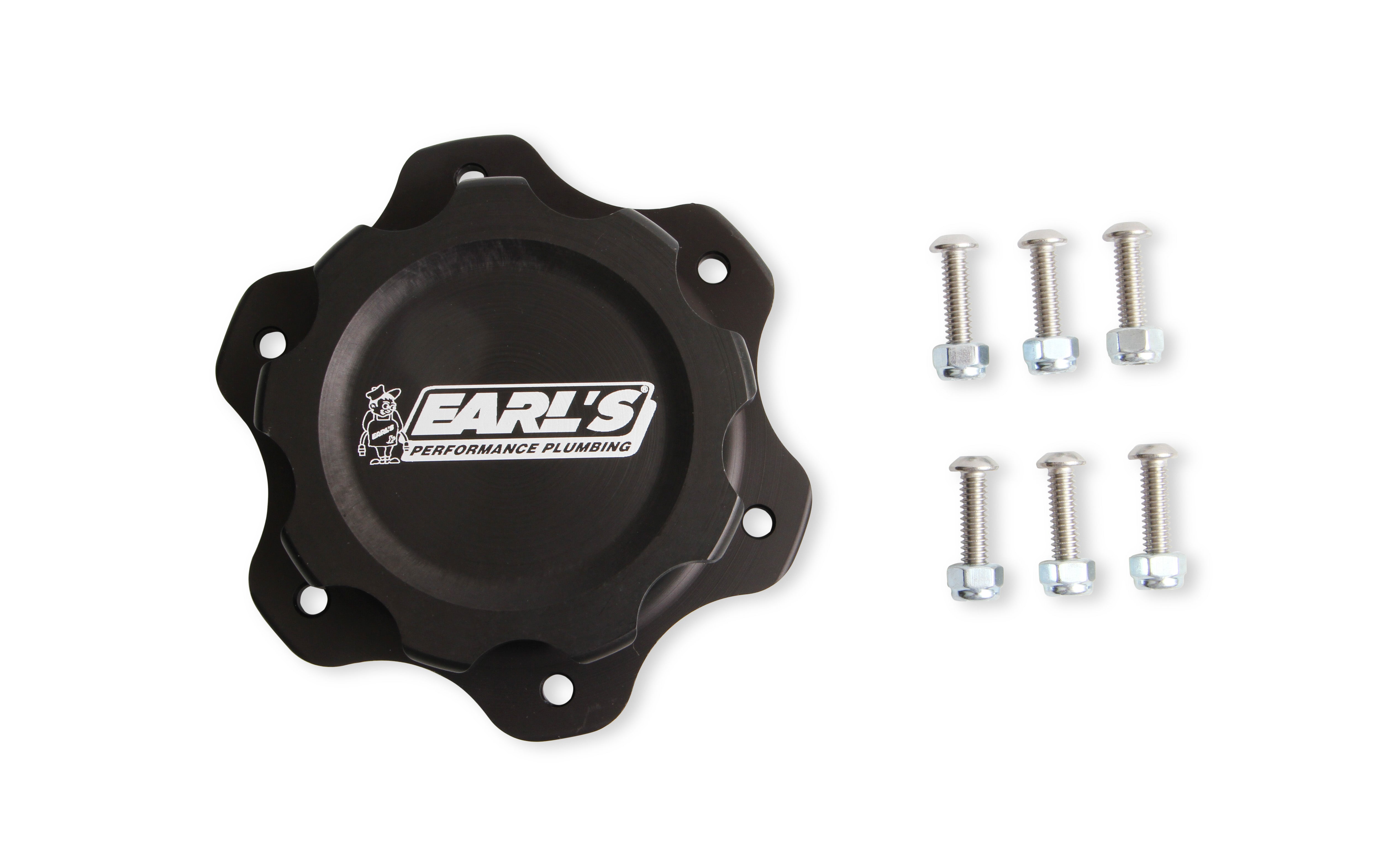 Earl's Performance 166016ERL Alm Fuel Cell Cap & Bung w/6 Bolt Flange Earl's Performance 166016ERL