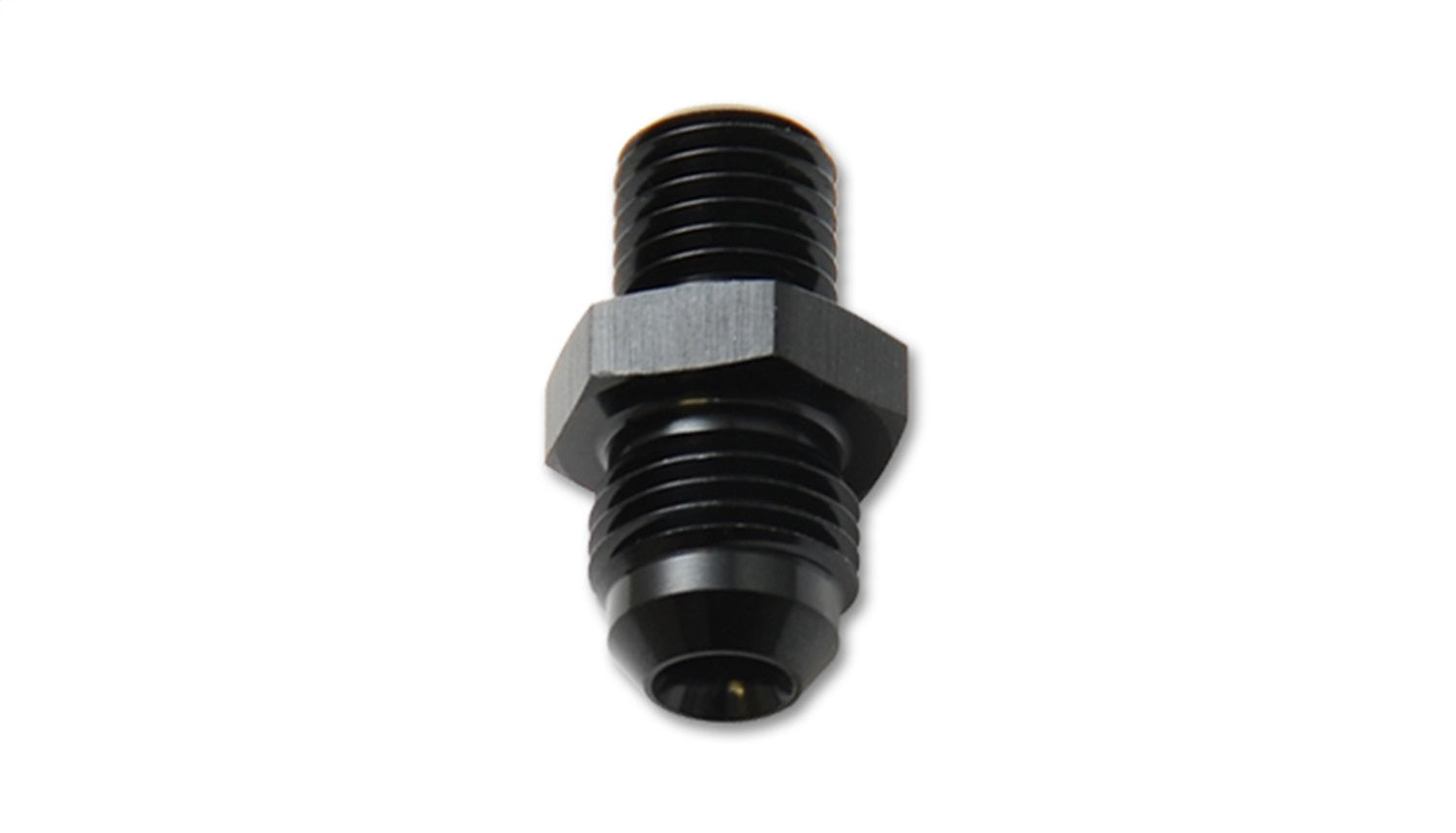 Vibrant Performance 16647 Metric Straight Adapter; Size: -12AN x 24mm-1.5; 6061 Aluminum; Anodized Black; Vibrant Performance 16647