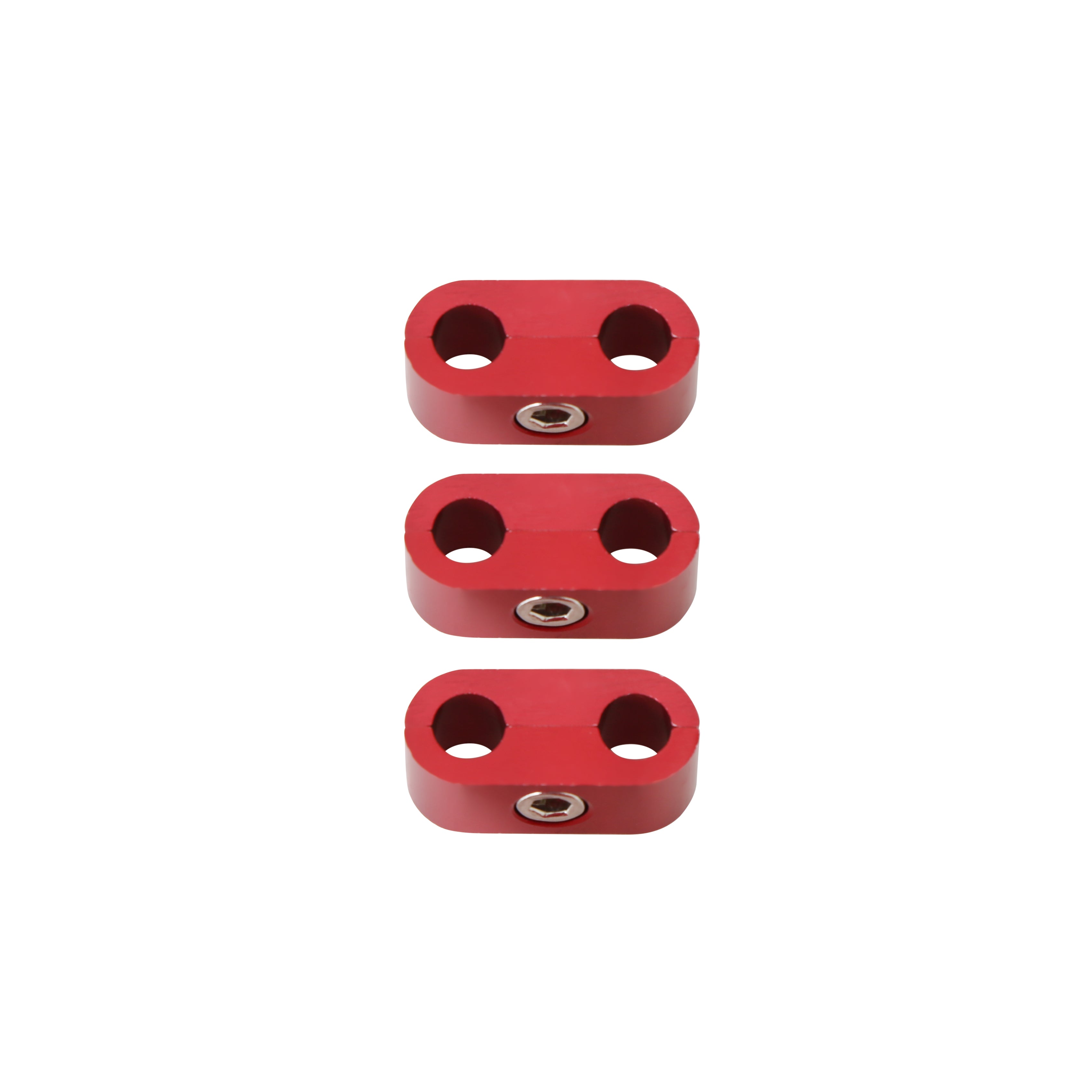 Hose & Tubing Separator, 5/16", Package Of 3, Red Anodized