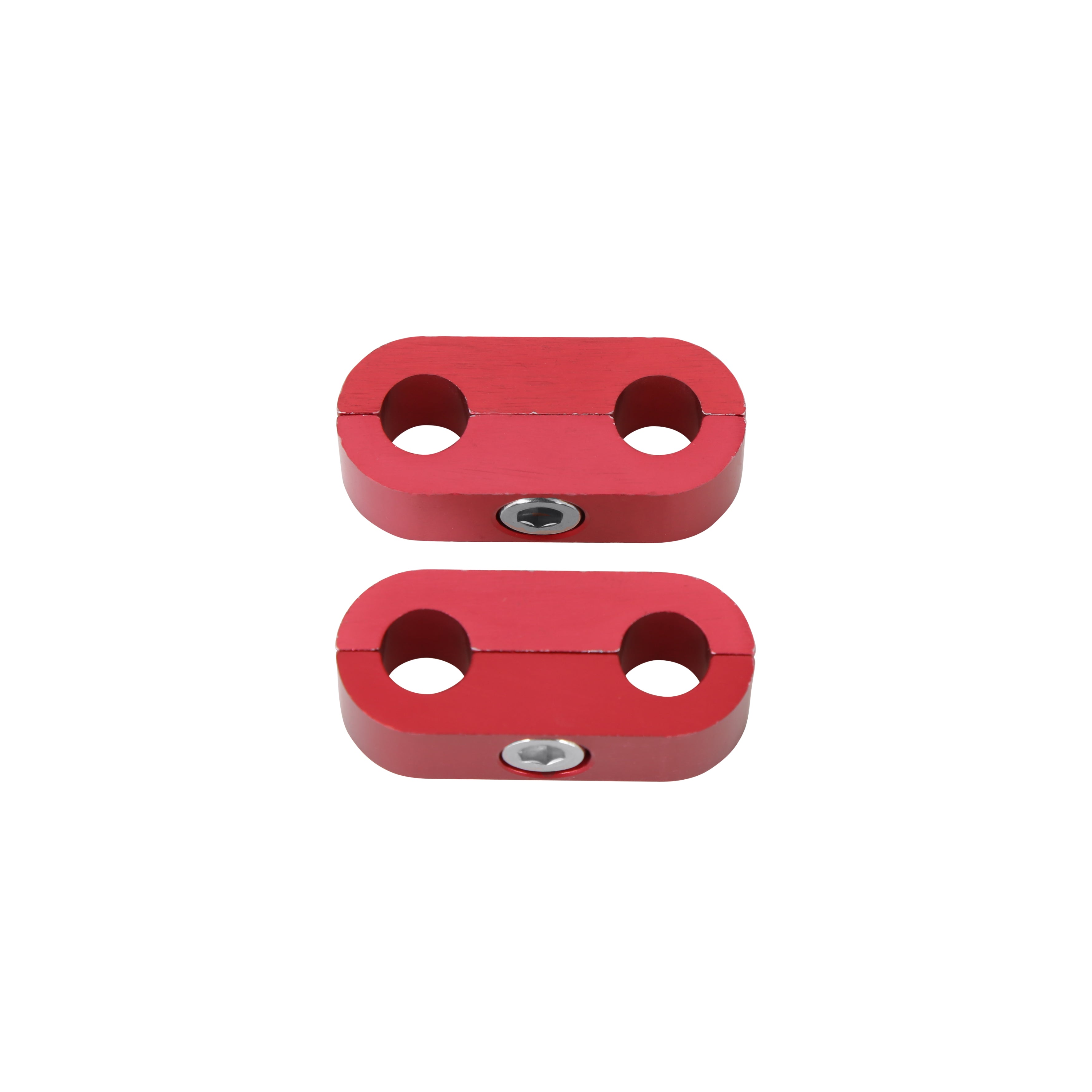 Hose & Tubing Separator, 3/8", Package Of 2, Red Anodized