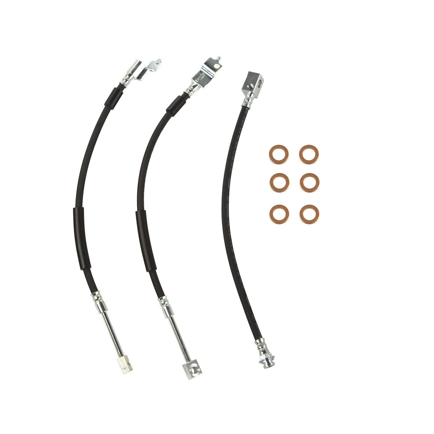 Omix 16733.61 Brake Hose Kit; Incl. Brake Hoses; Copper Washers; Omix 16733.61