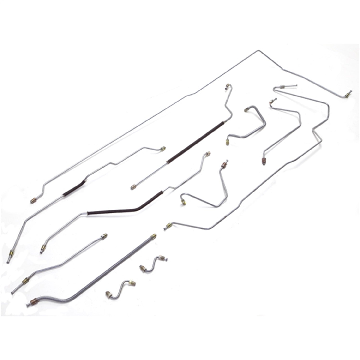 Omix 16737.30 Brake Line Set; Steel; Front and Rear; Omix 16737.30