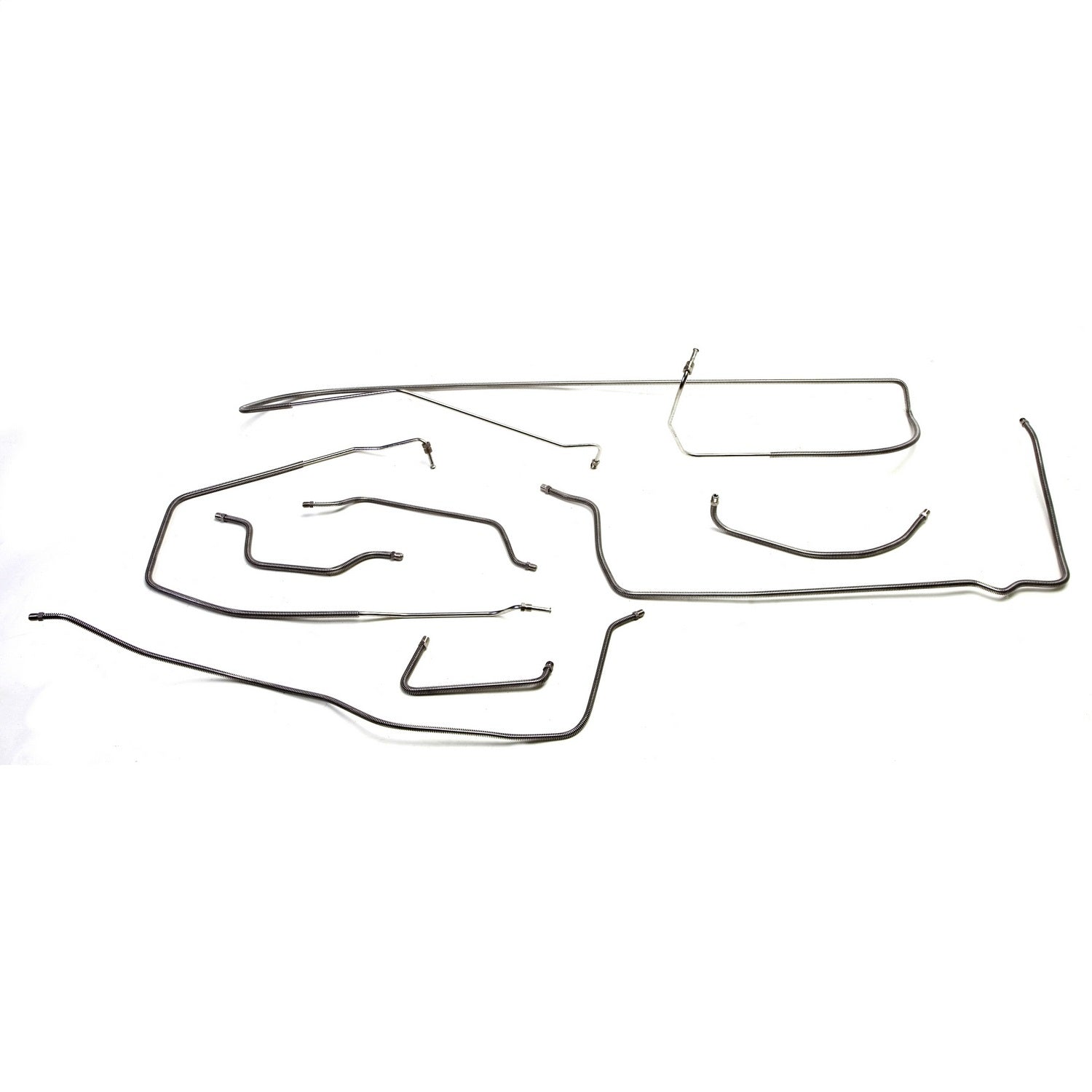 Omix 16737.32 Brake Line Set; Steel; Front and Rear; 10 in. Drum Brakes; Omix 16737.32