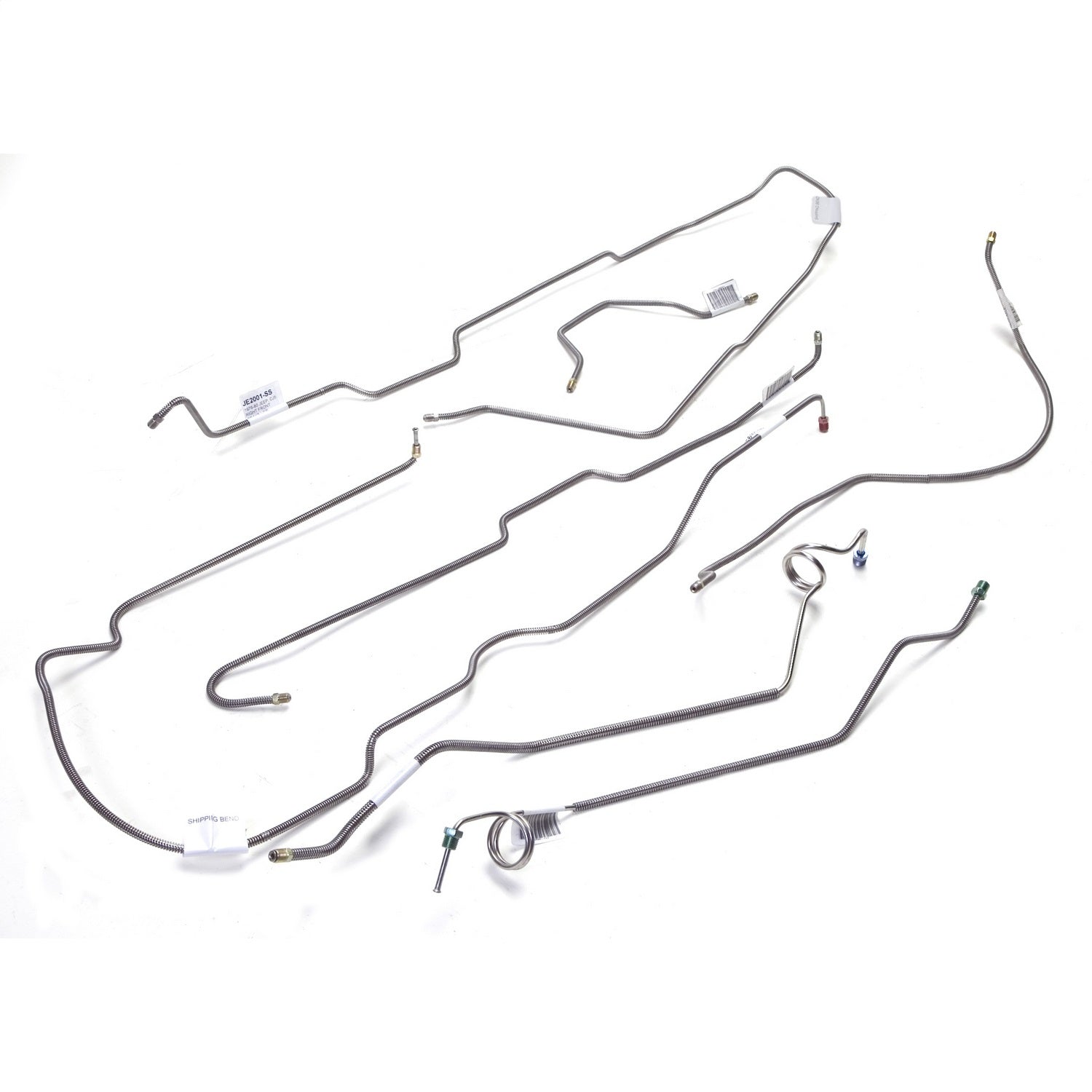 Omix 16737.34 Brake Line Set; Steel; Front and Rear; Omix 16737.34
