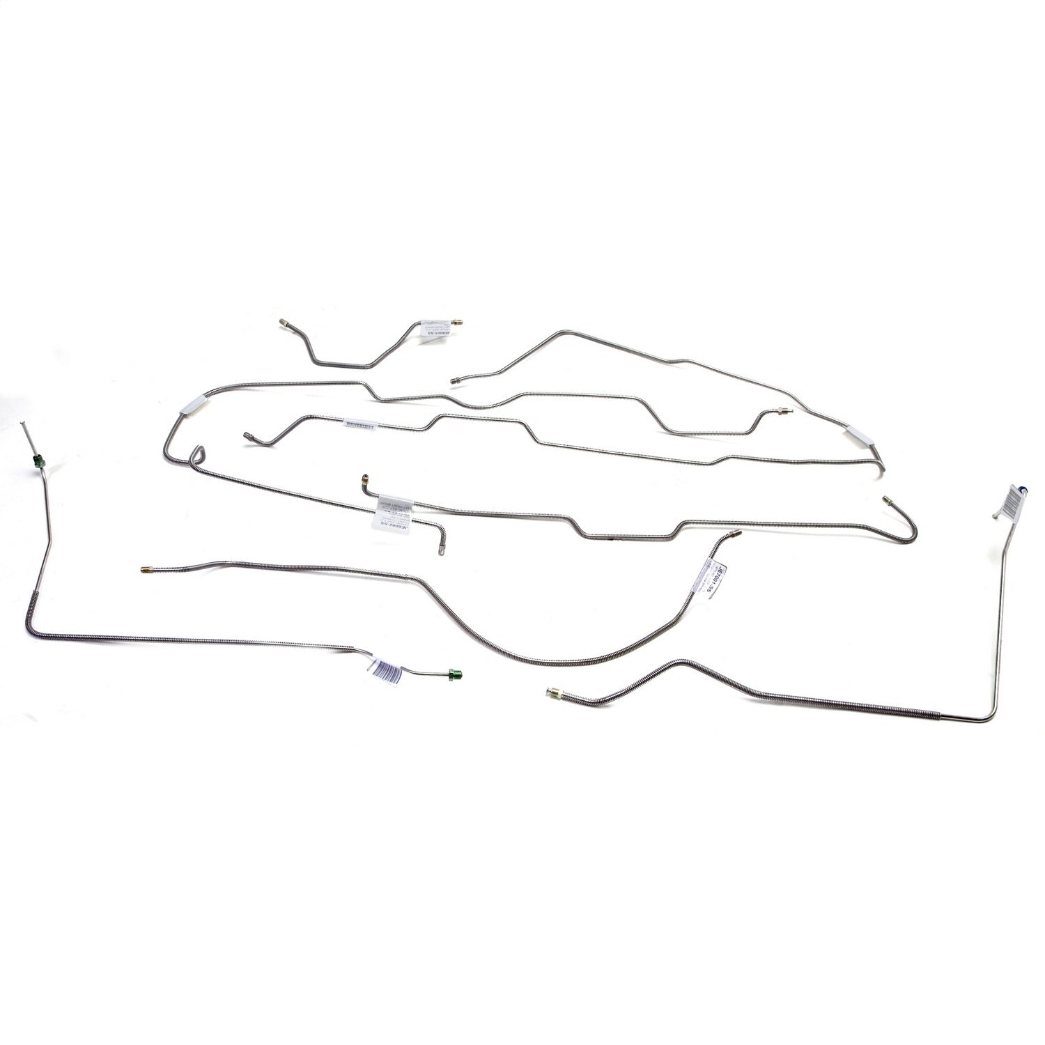 Omix 16737.37 Brake Line Set; Steel; Front and Rear; Omix 16737.37