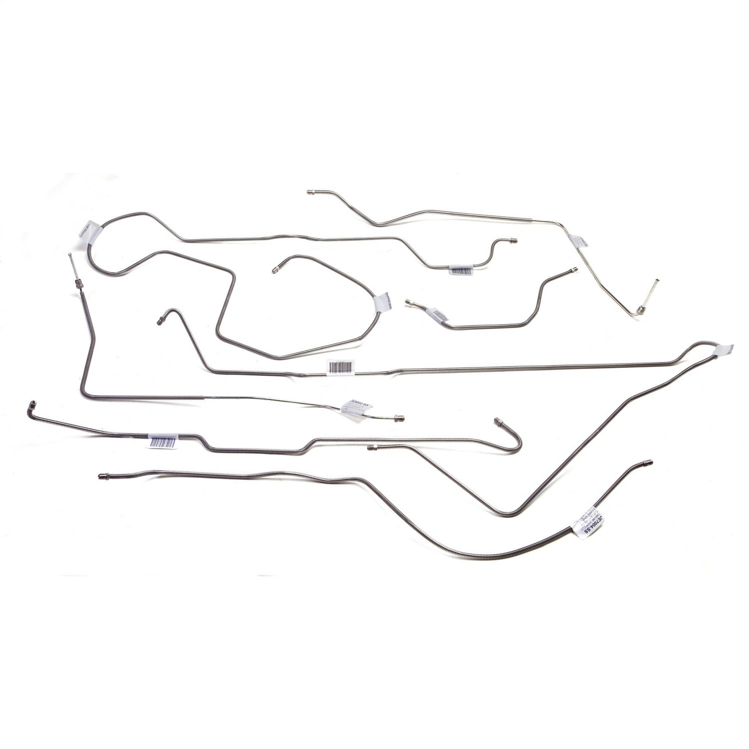 Omix 16737.39 Brake Line Set; Steel; Front and Rear; Omix 16737.39