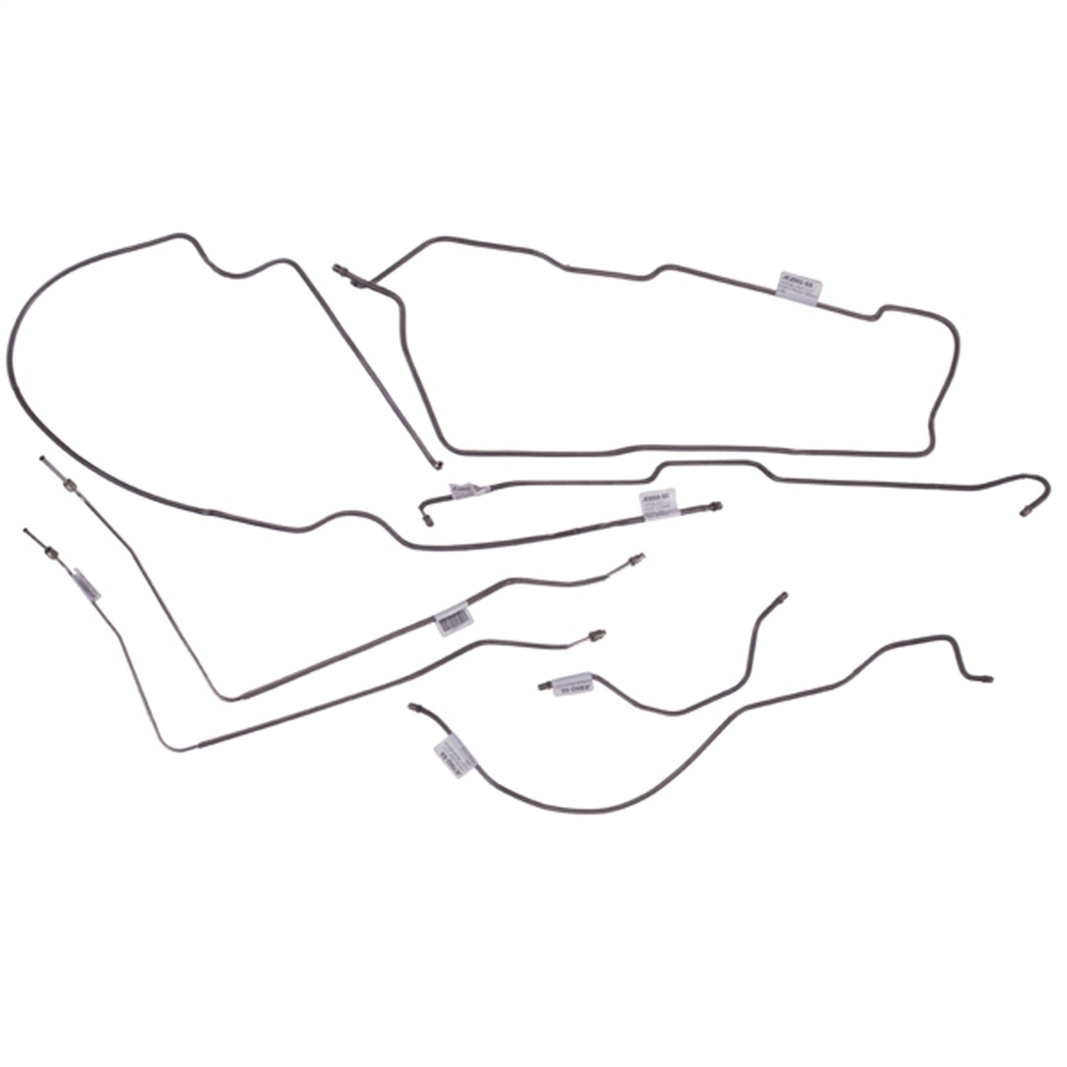 Omix 16737.43 Brake Line Set; Steel; Front and Rear; Omix 16737.43