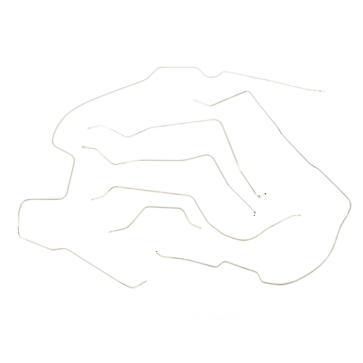 Omix 16737.45 Brake Line Set; Steel; Front and Rear; Omix 16737.45