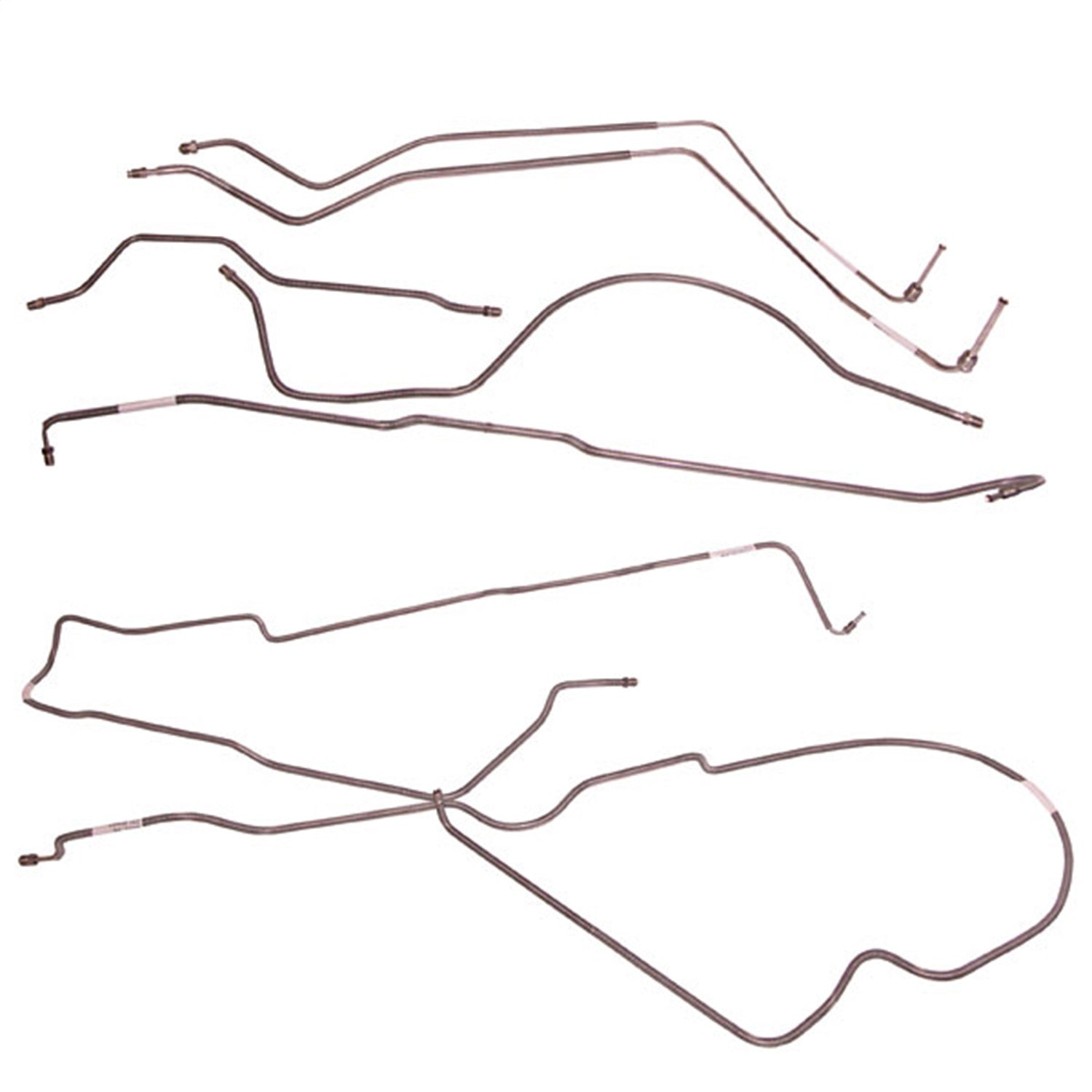 Omix 16737.49 Brake Line Set; Steel; Front and Rear; w/ Quadratrac; Omix 16737.49