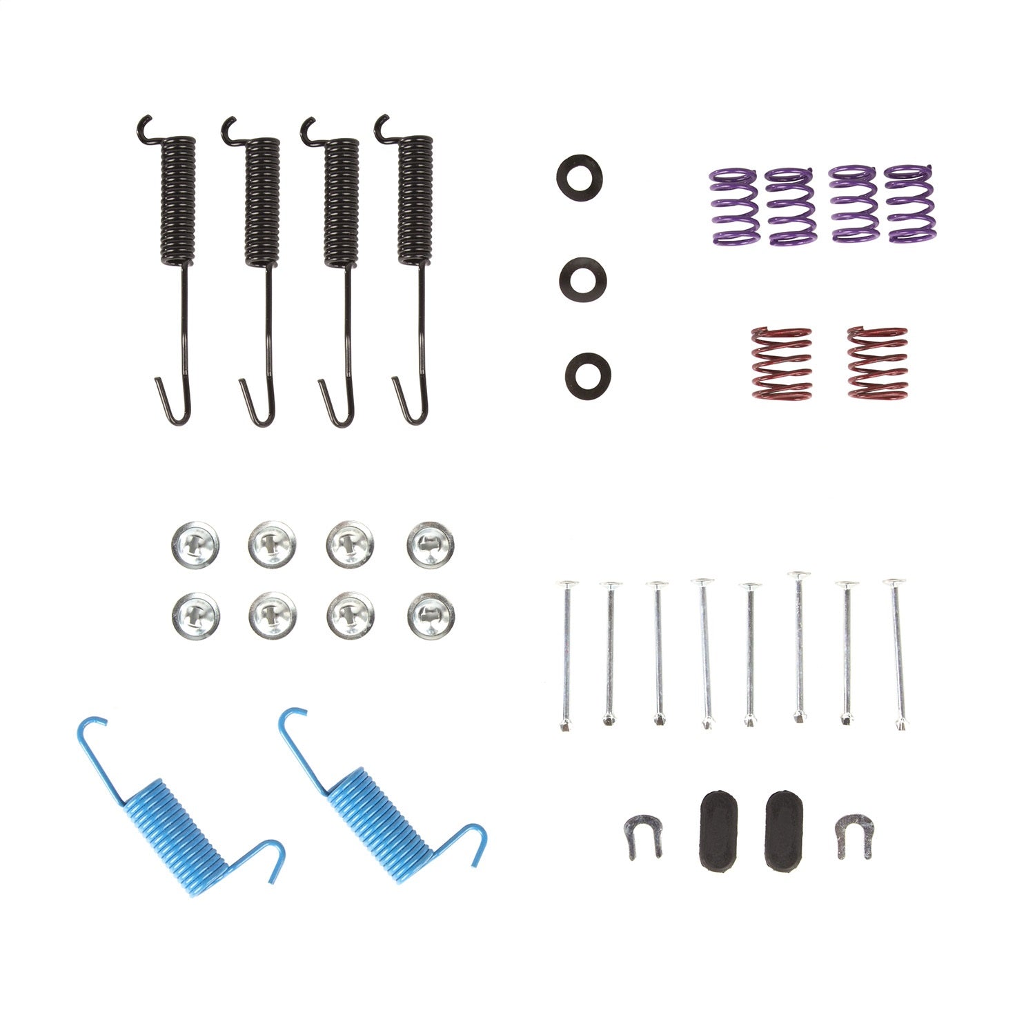 Omix 16738.01 Drum Brake Hold Down Hardware Kit; 11 in. x 2 in.; Front or Rear; Per Axle; Omix 16738.01