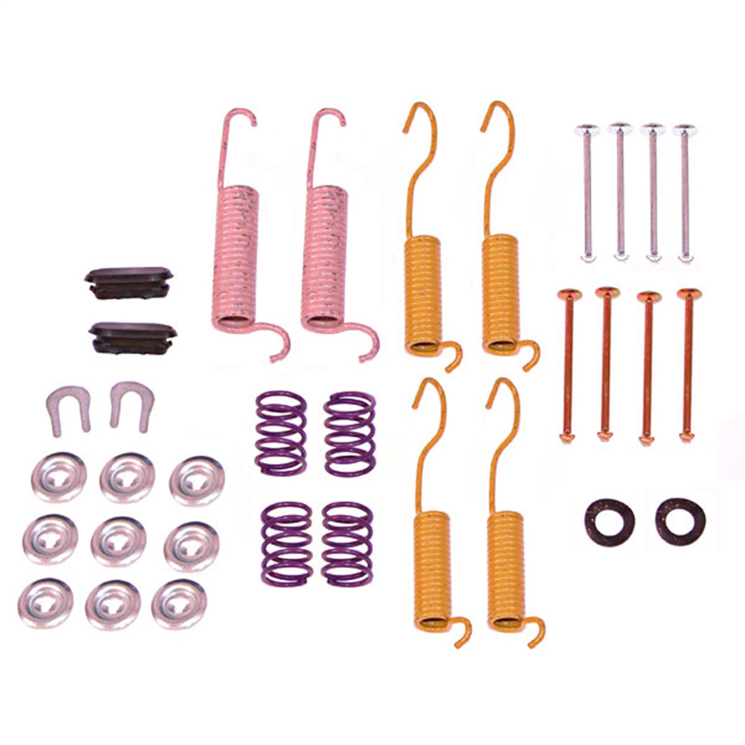 Omix 16738.02 Drum Brake Hold Down Hardware Kit; 10 in.; Front or Rear; Omix 16738.02