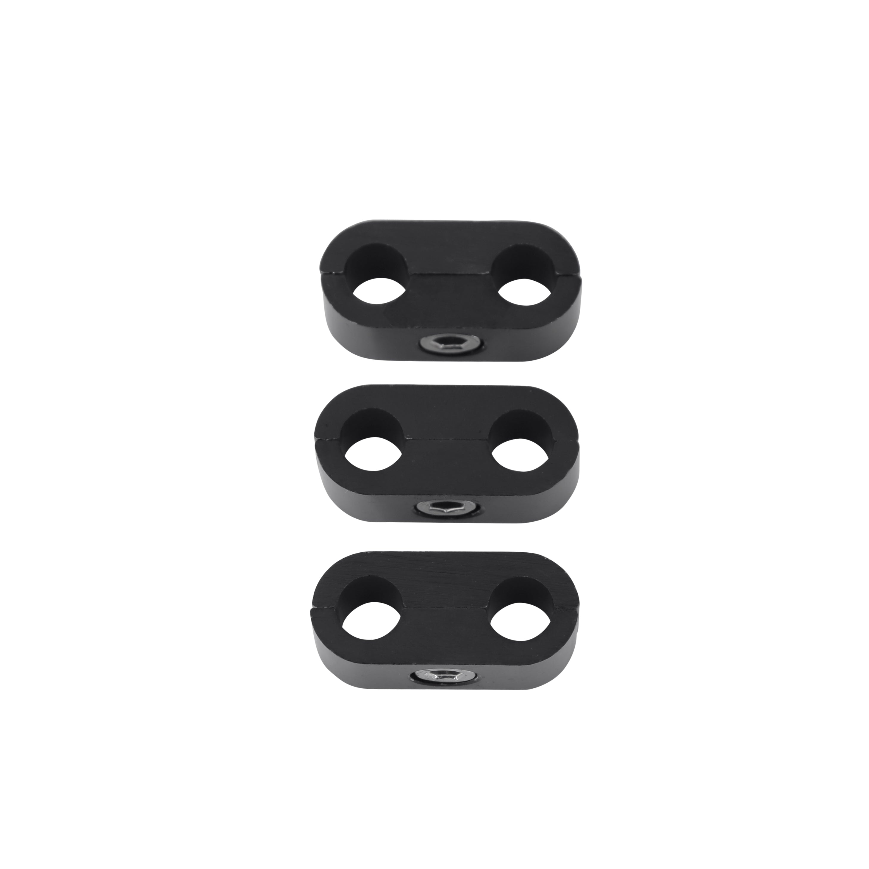 Hose & Tubing Separator, 5/16", Package Of 3, Black Anodized