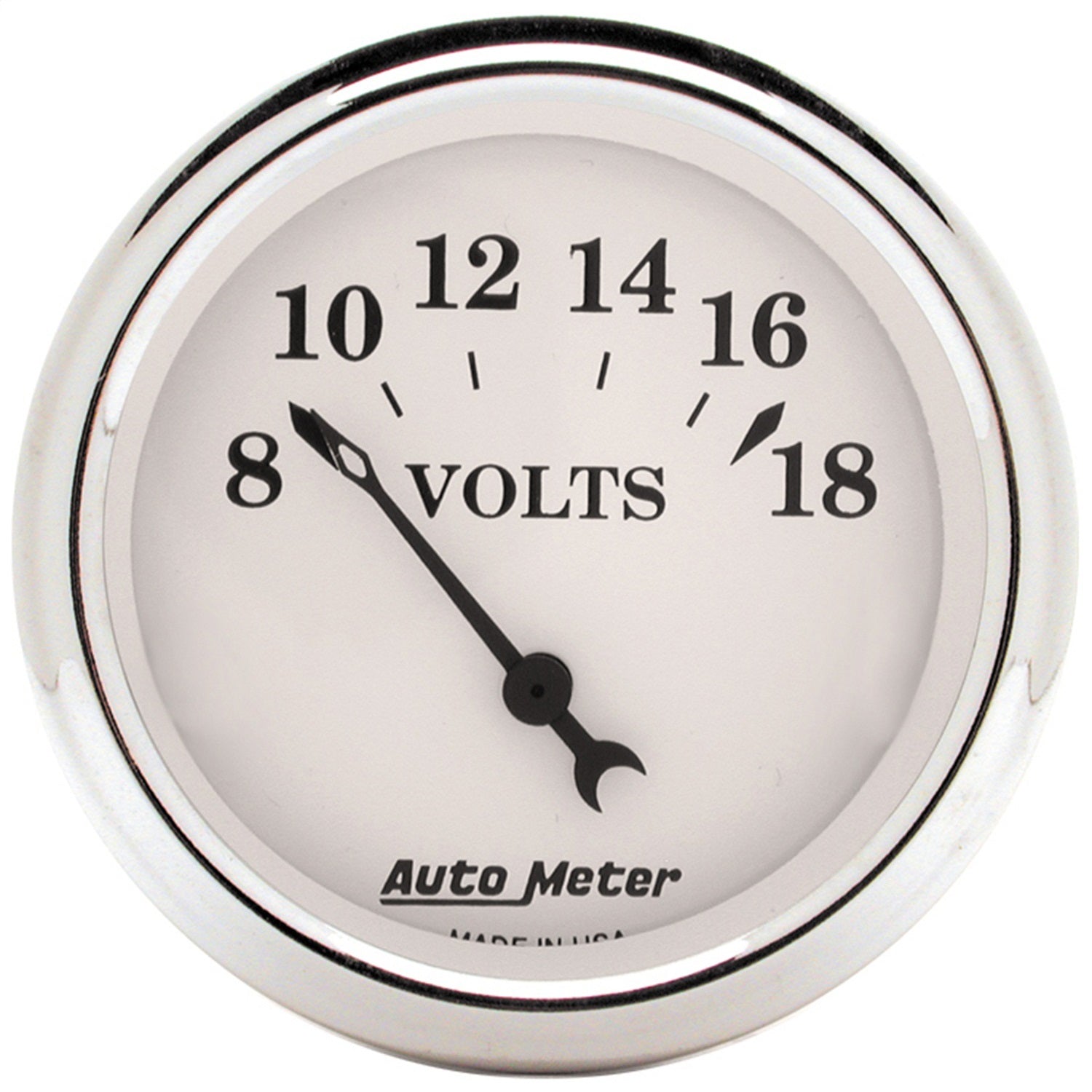 AutoMeter 1692 GAUGE; VOLTMETER; 2 1/16in.; 18V; ELEC; OLD TYME WHITE AutoMeter 1692