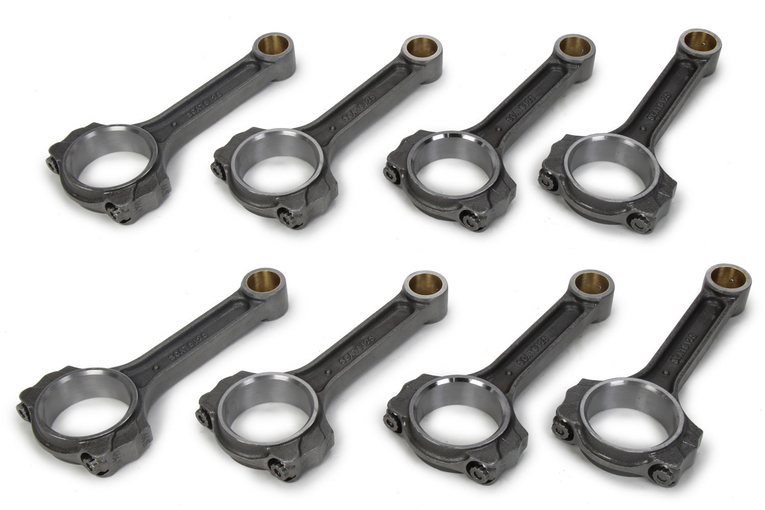 Scat Cranks 2-ICR6125-2000-7/16 SBC 4340 Forged I-Beam Rods 6.125 Scat Cranks 2-ICR6125-2000-7/16