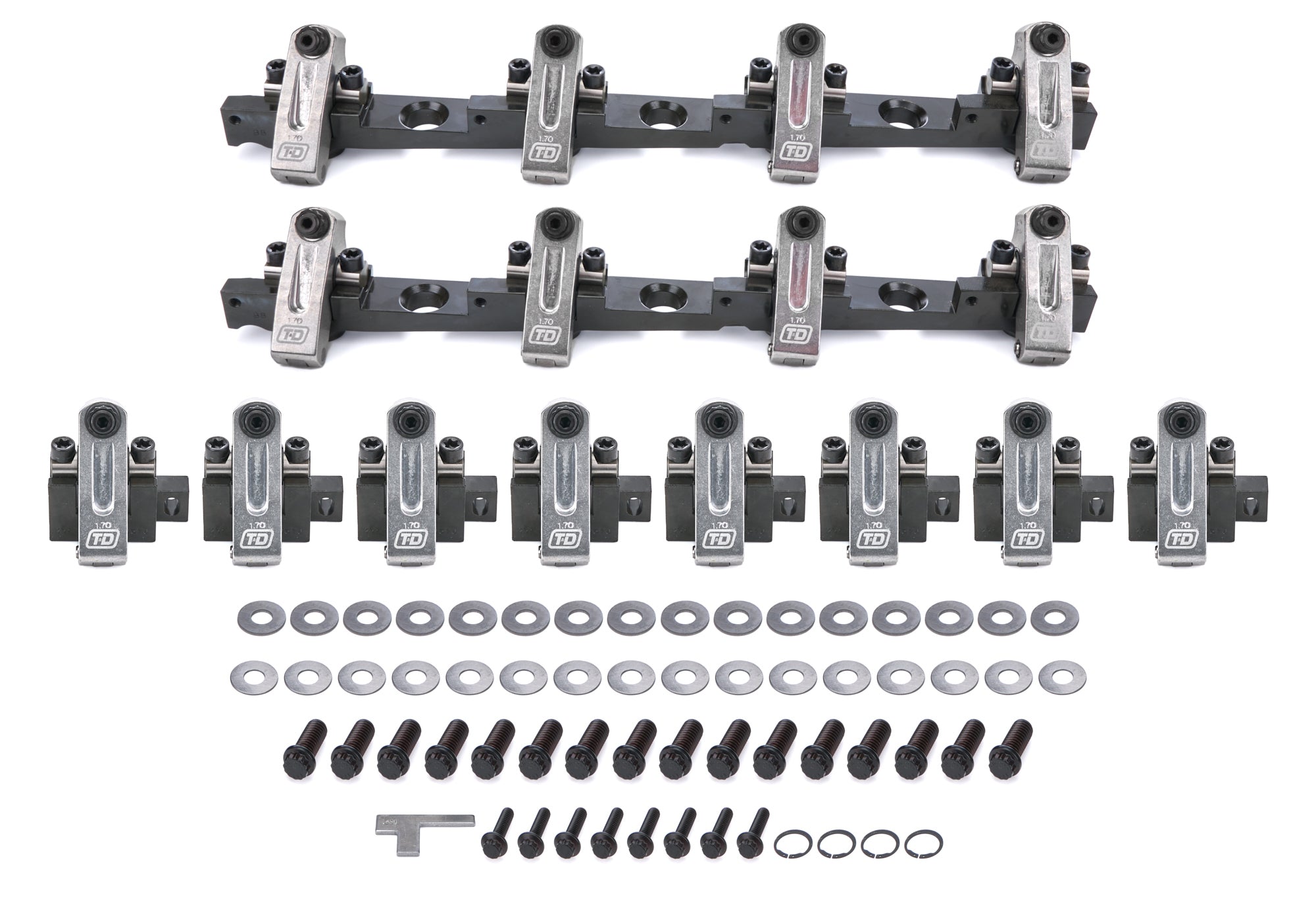 T&D Machine 3117-170/170 BBC Shaft Rocker System w/Brodix BB2+ Heads T&D Machine 3117-170/170