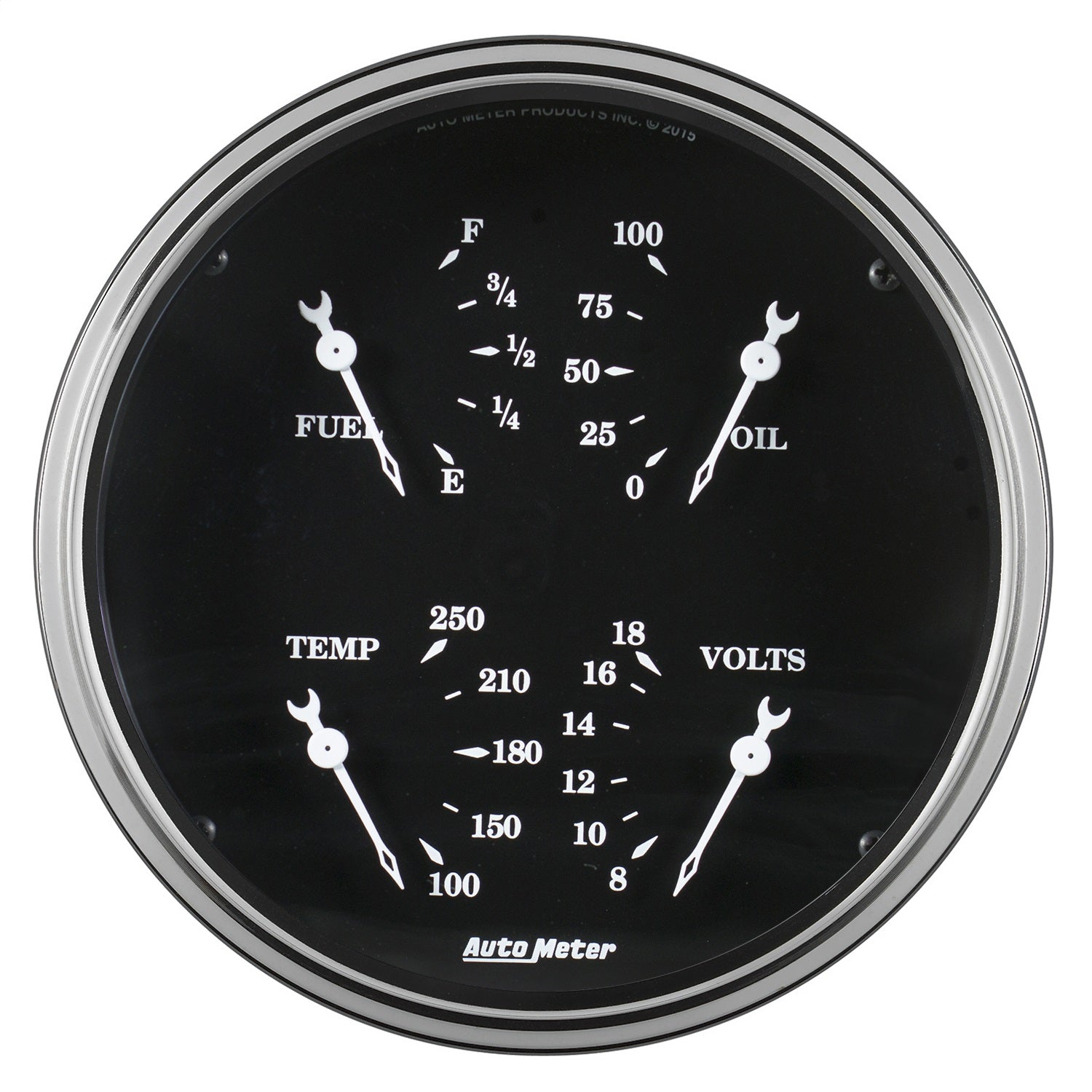 AutoMeter 1710 GAUGE; QUAD; 5in.; 240OE-33OF; ELEC; OLD TYME BLACK AutoMeter 1710