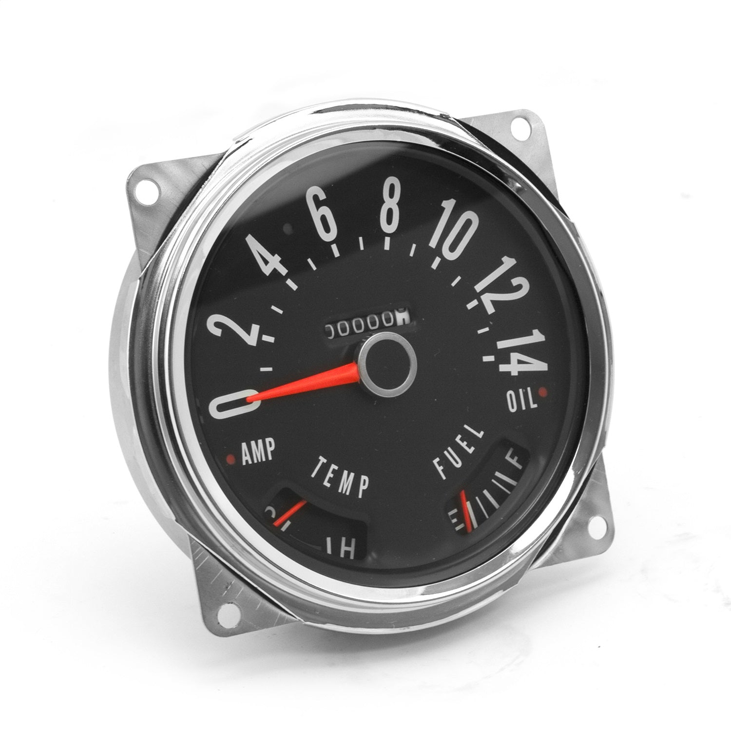 Omix 17205.02 Speedometer Assembly; 0-140 KPH; Black Face w/Red Pointer; Omix 17205.02